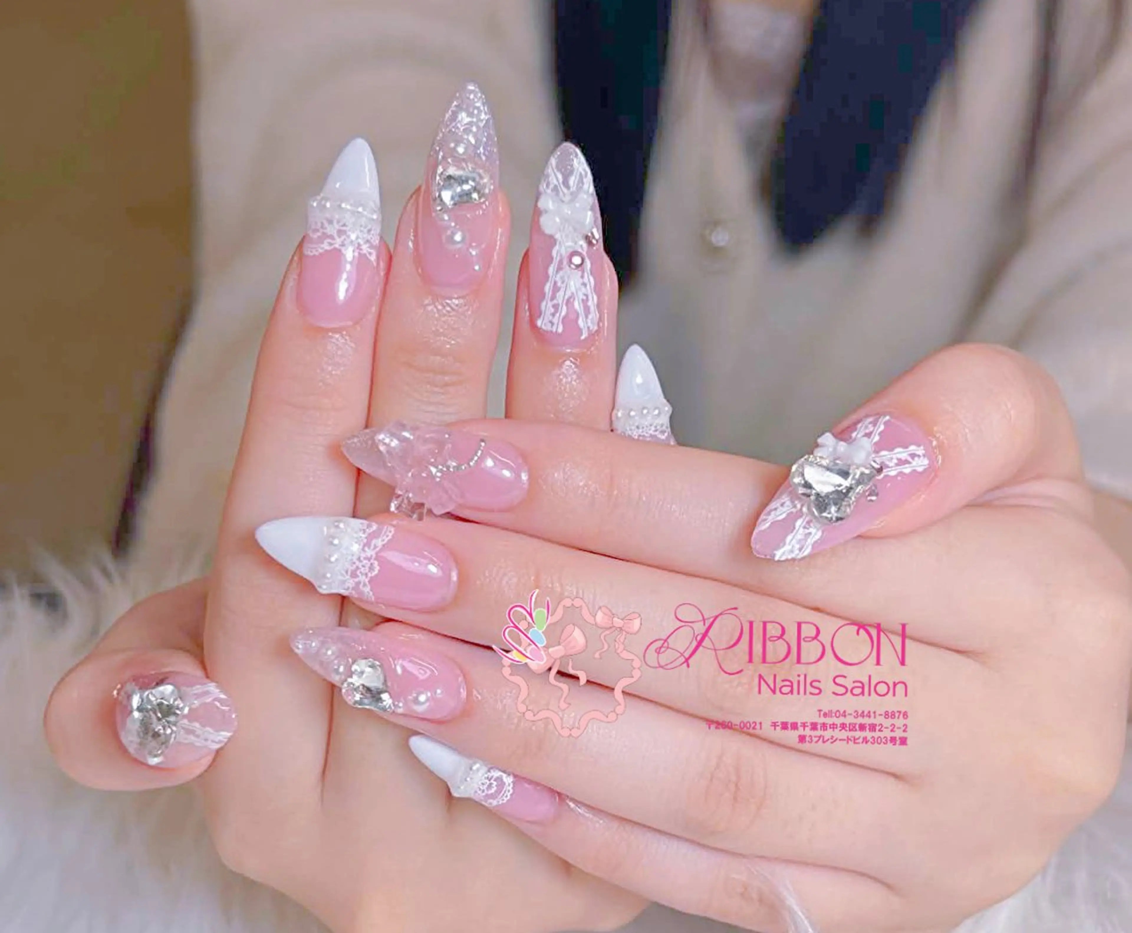 ネイル フレンチネイル ジェルネイル マグネットネイル 持ち込み ニュアンスネイル ハンドネイル Ribbonnail salonのネイルデザイン