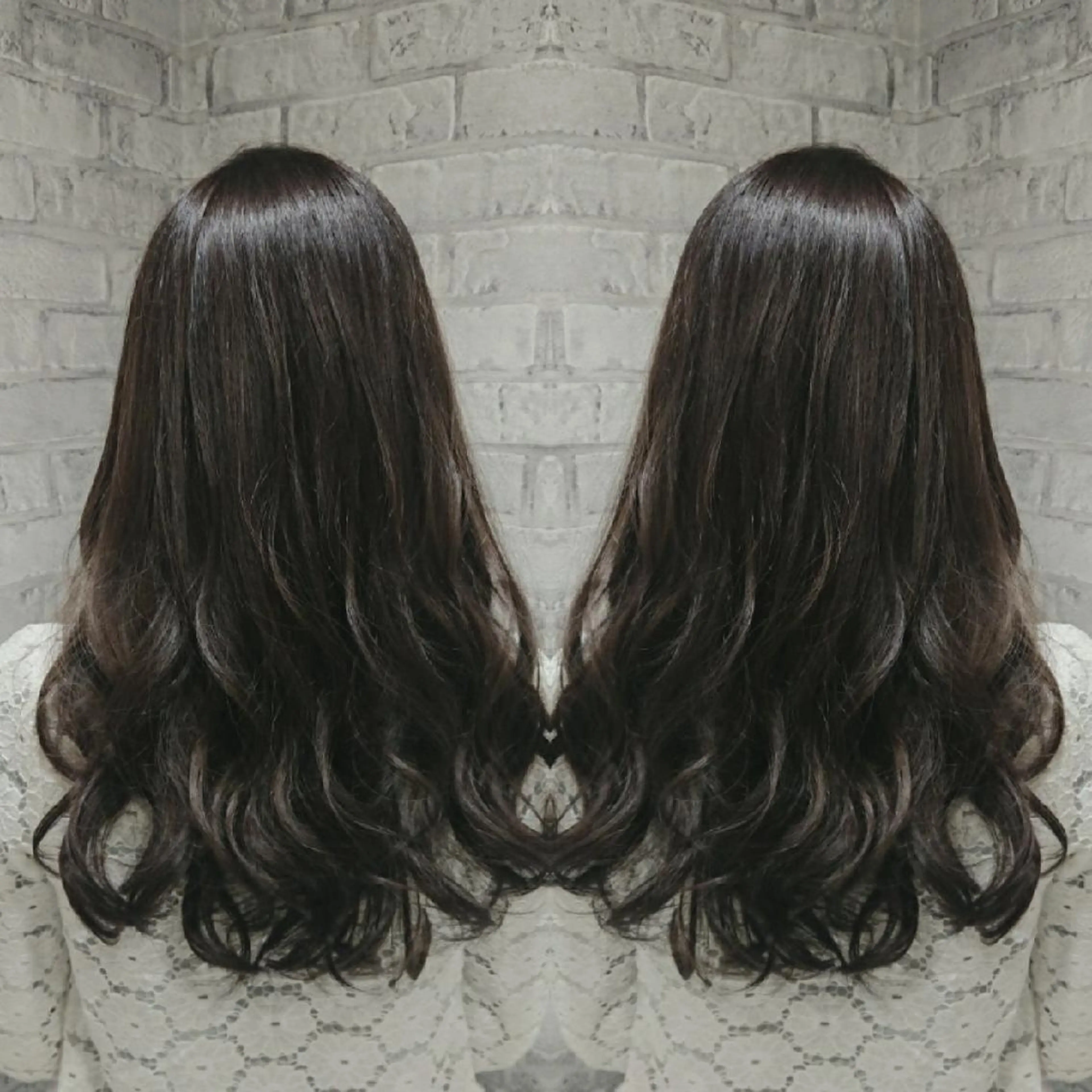 セミロング カラー ヘアアレンジ アッシュ アッシュグレー ハイライトカラー ハイライト カット ヘアカラー トリートメント 秋山 幸太のヘアスタイル