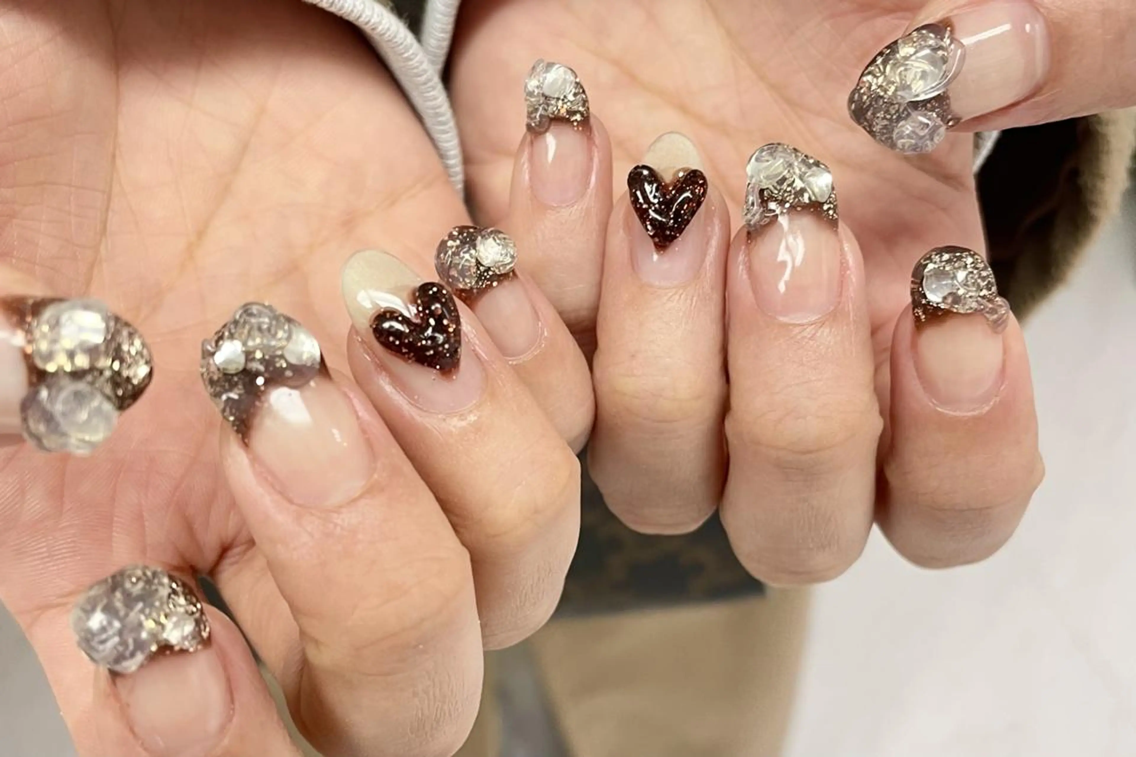 ネイル ハンドネイル 大阪福島韓国束感まつ げ Sayaka🤍のマツエク・マツパデザイン