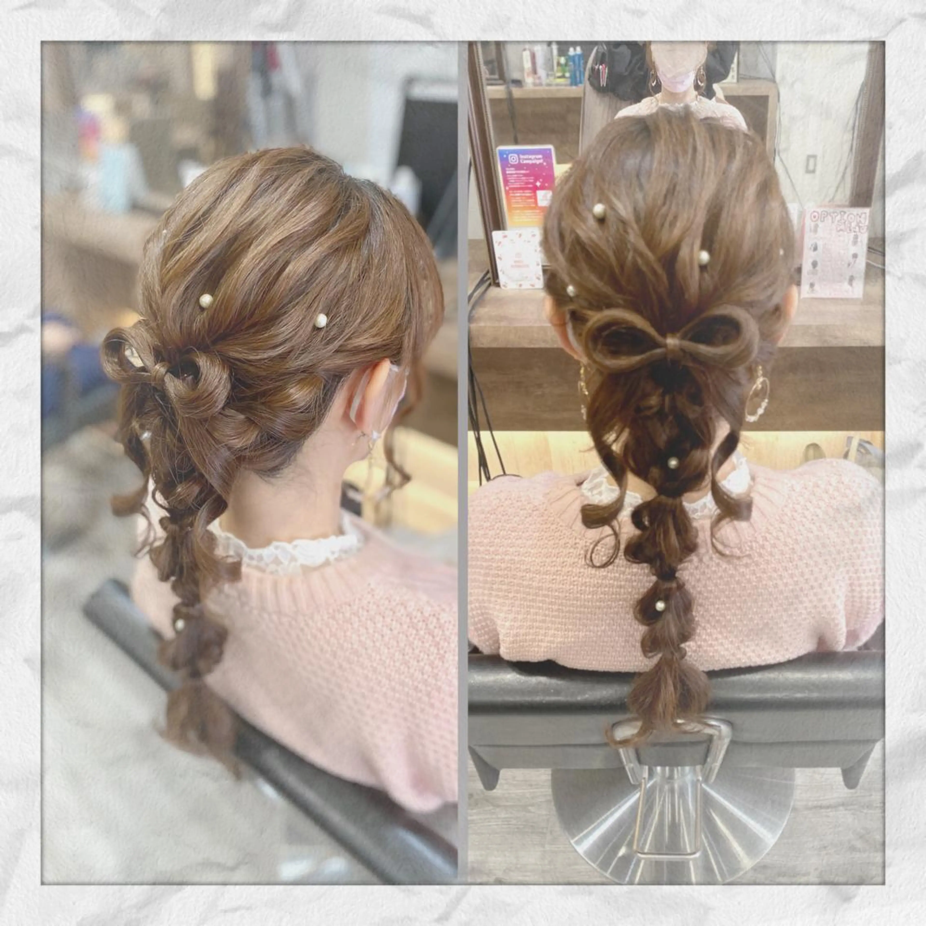 セミロング ヘアアレンジ ヘアセット ヘアセット/着付け 𓇼 松本 夏美𓇼のヘアスタイル