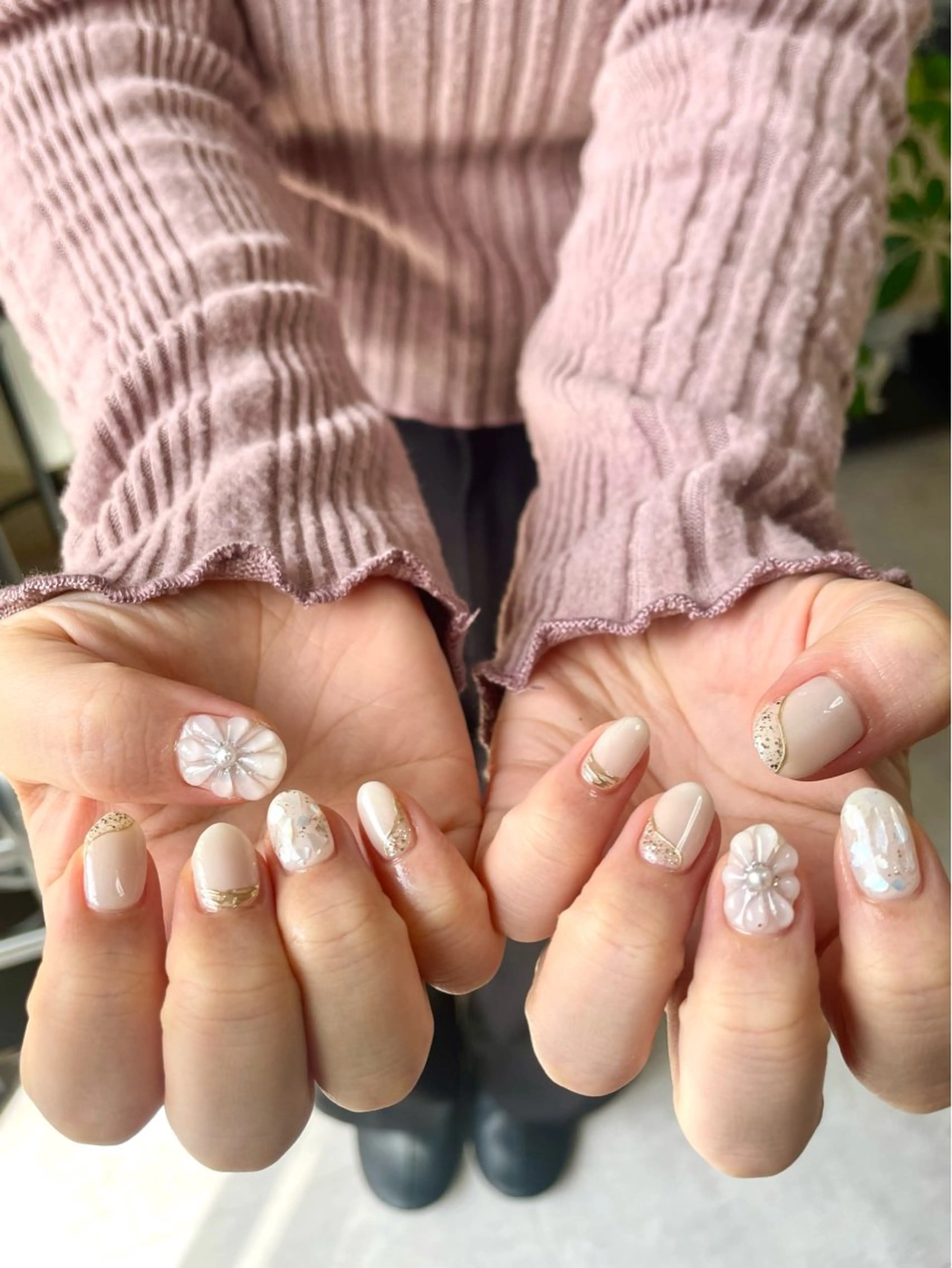 ネイル アートネイル ブライダルネイル RISA joie nailのネイルデザイン