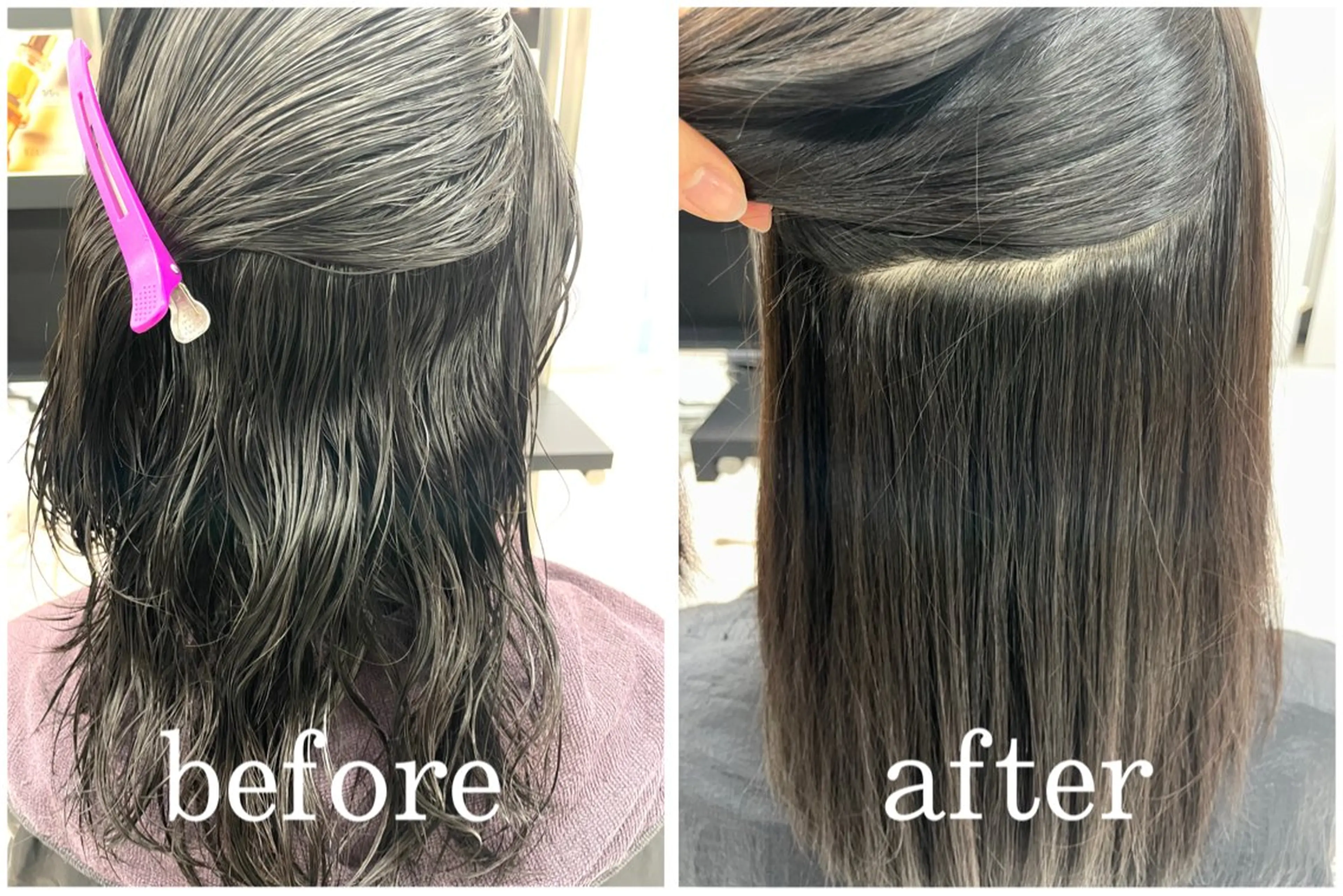 セミロング パーマ セミロングパーマ ストレートパーマ 無料カットモデル募集 /　 Juanのヘアスタイル