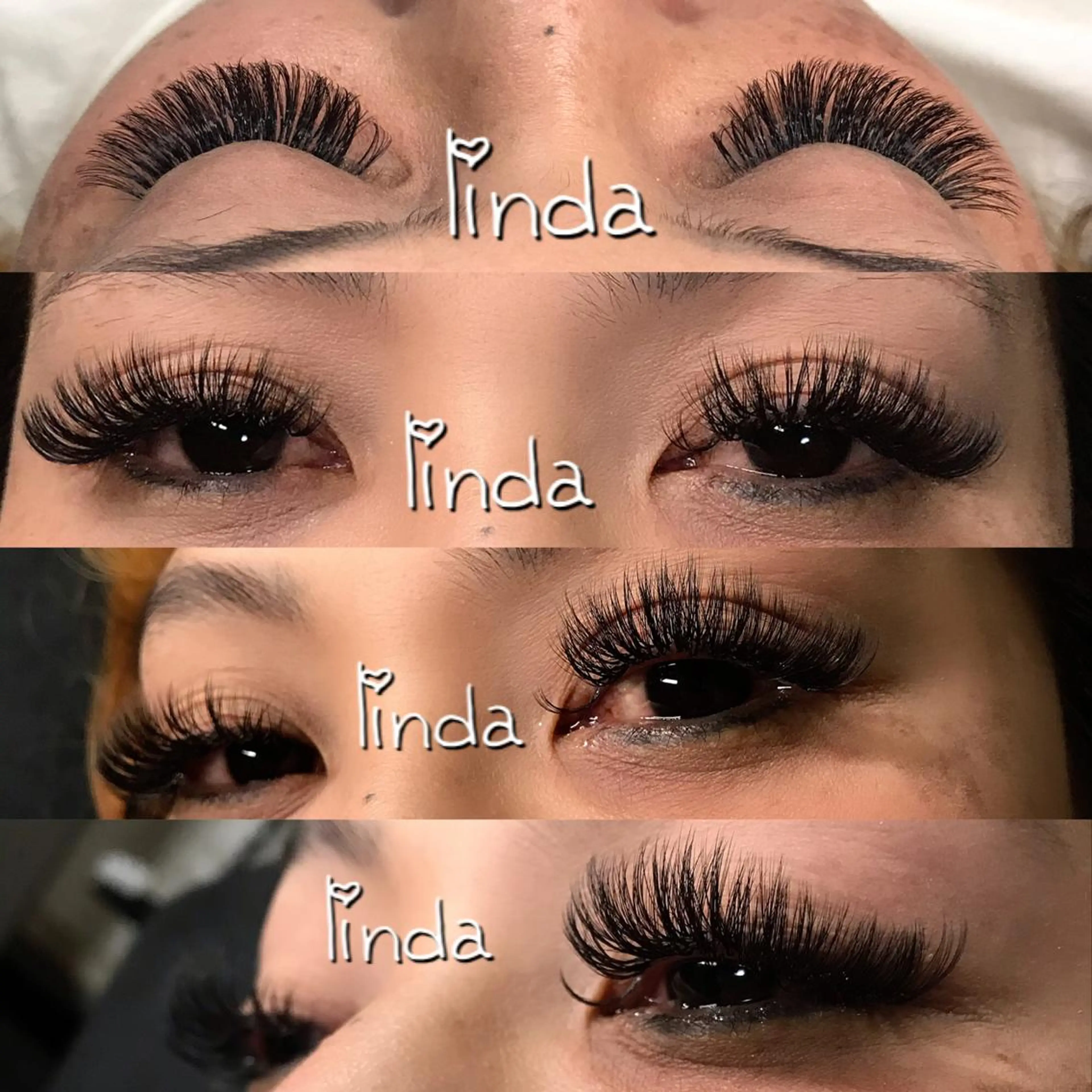 マツエク・マツパ 付け放題 ボリュームラッシュ linda lashesのマツエク・マツパデザイン