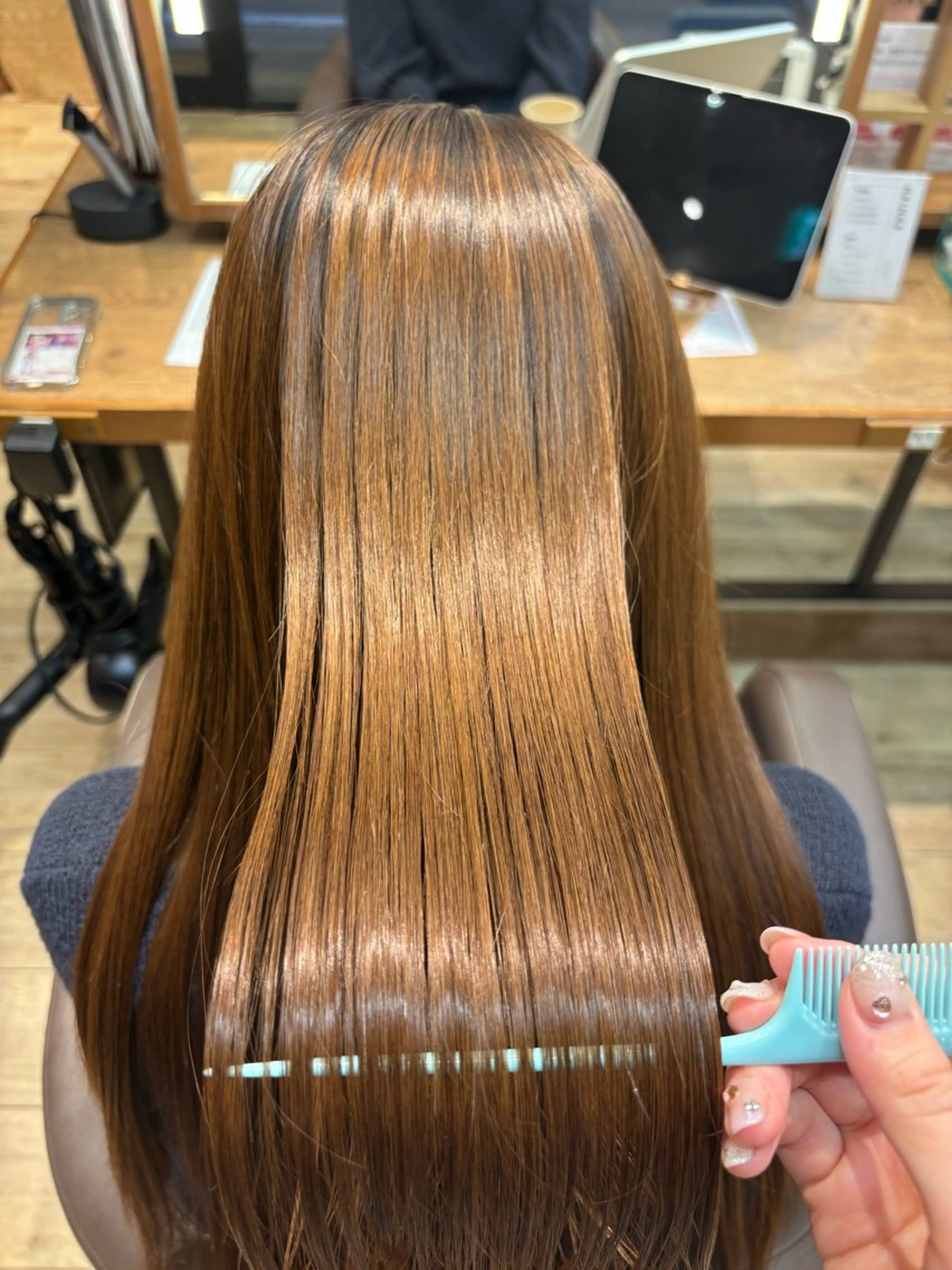 ロング 縮毛矯正 ゆうこ🍀髪質改善/ ストレート/艶カラーのヘアスタイル