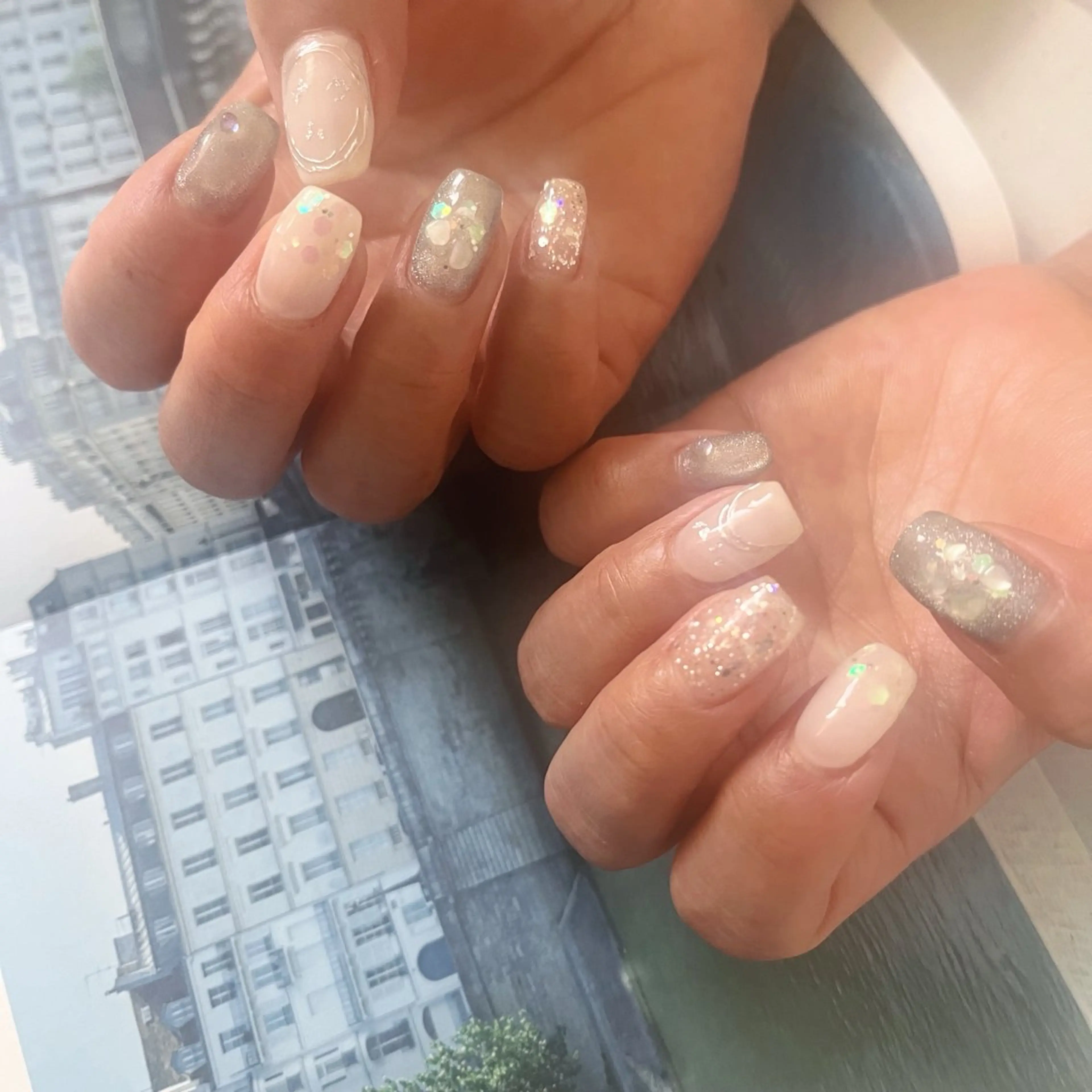 ネイル ブルー K Aのネイルデザイン