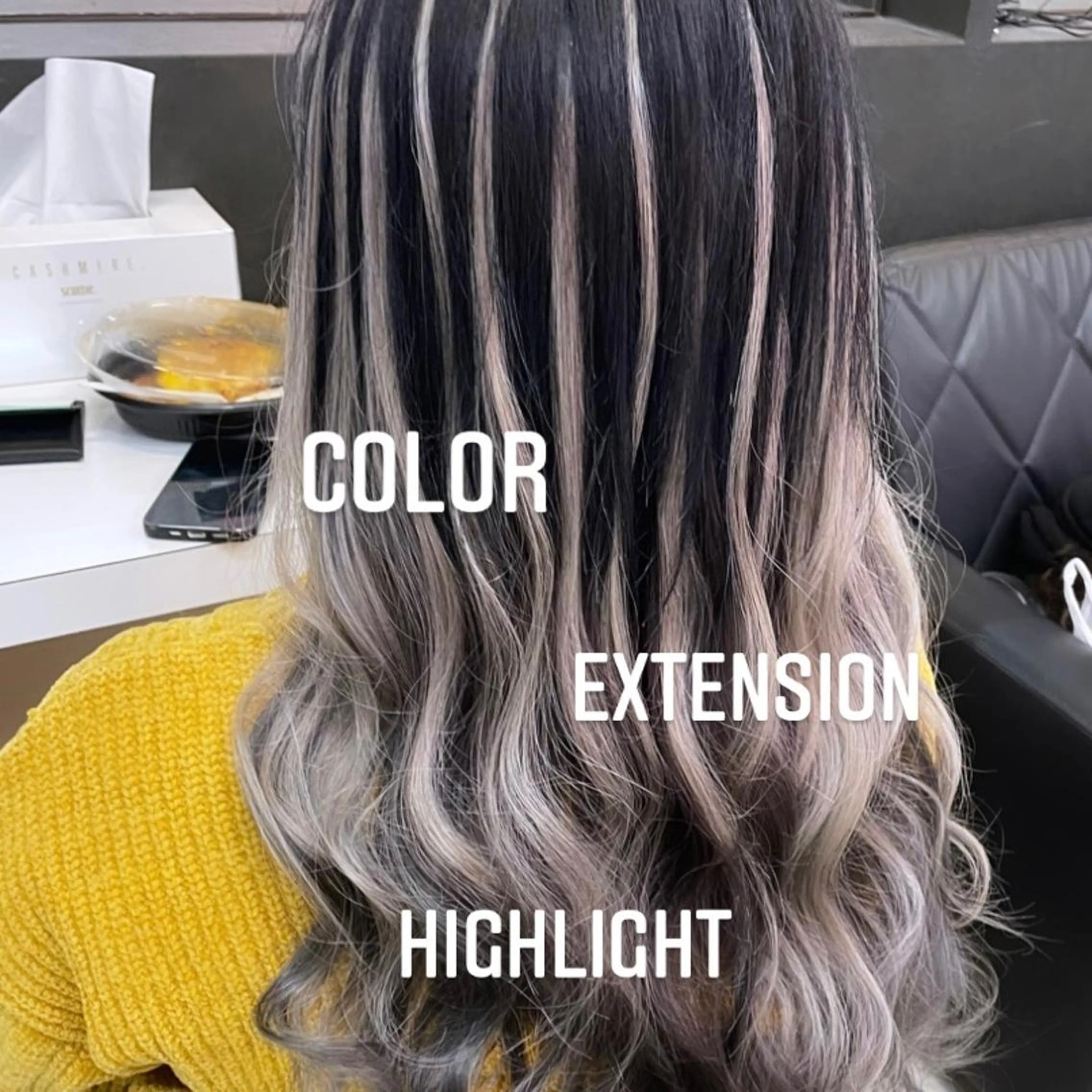 ロング カラー ヘアカラー エクステ エクステ🩵ブリーチ 韓国ヘア🩵KAEのヘアスタイル