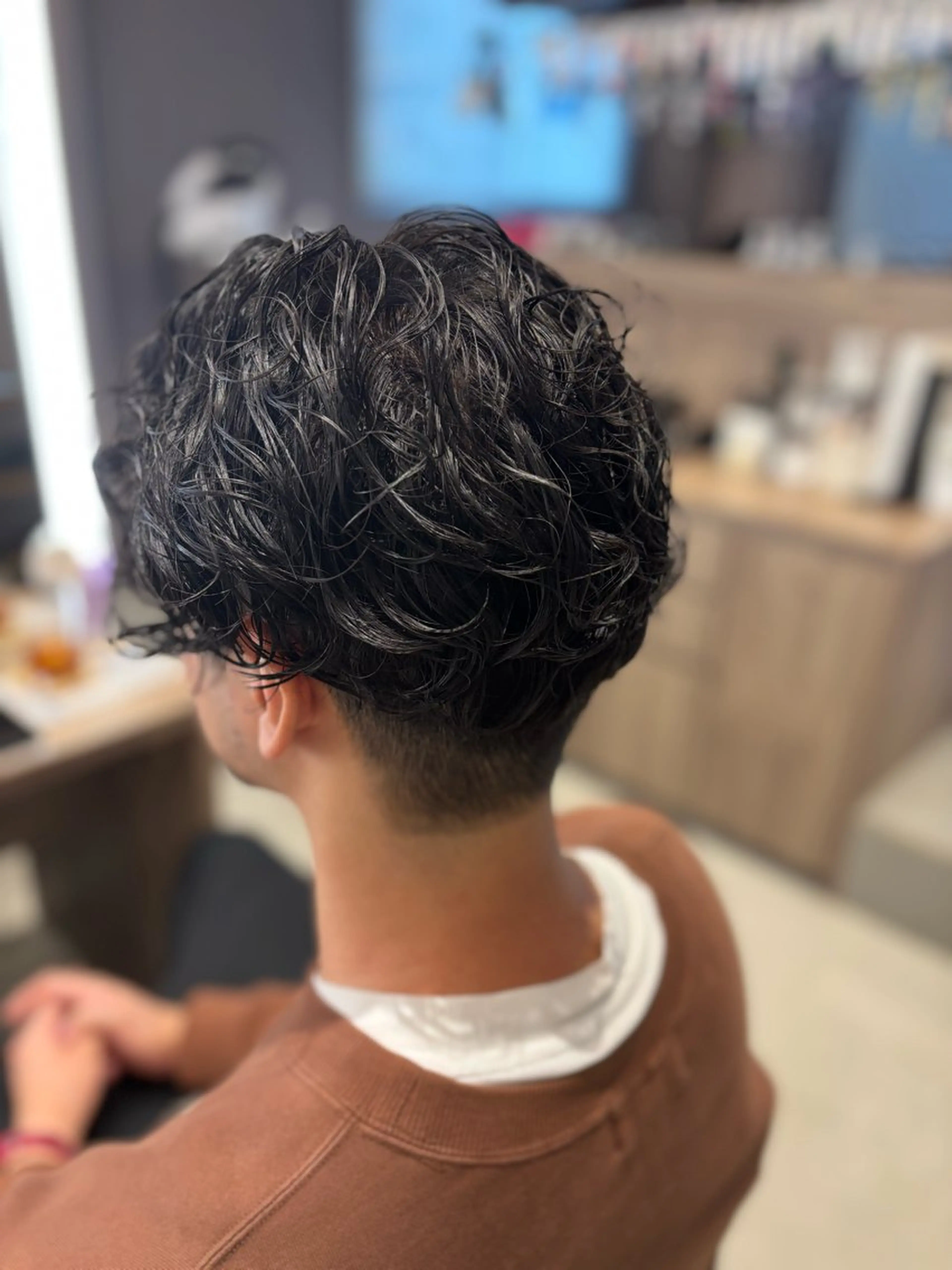 ショート メンズ カット パーマ 🎼レイヤー/透明感 カラー/nene♬のヘアスタイル