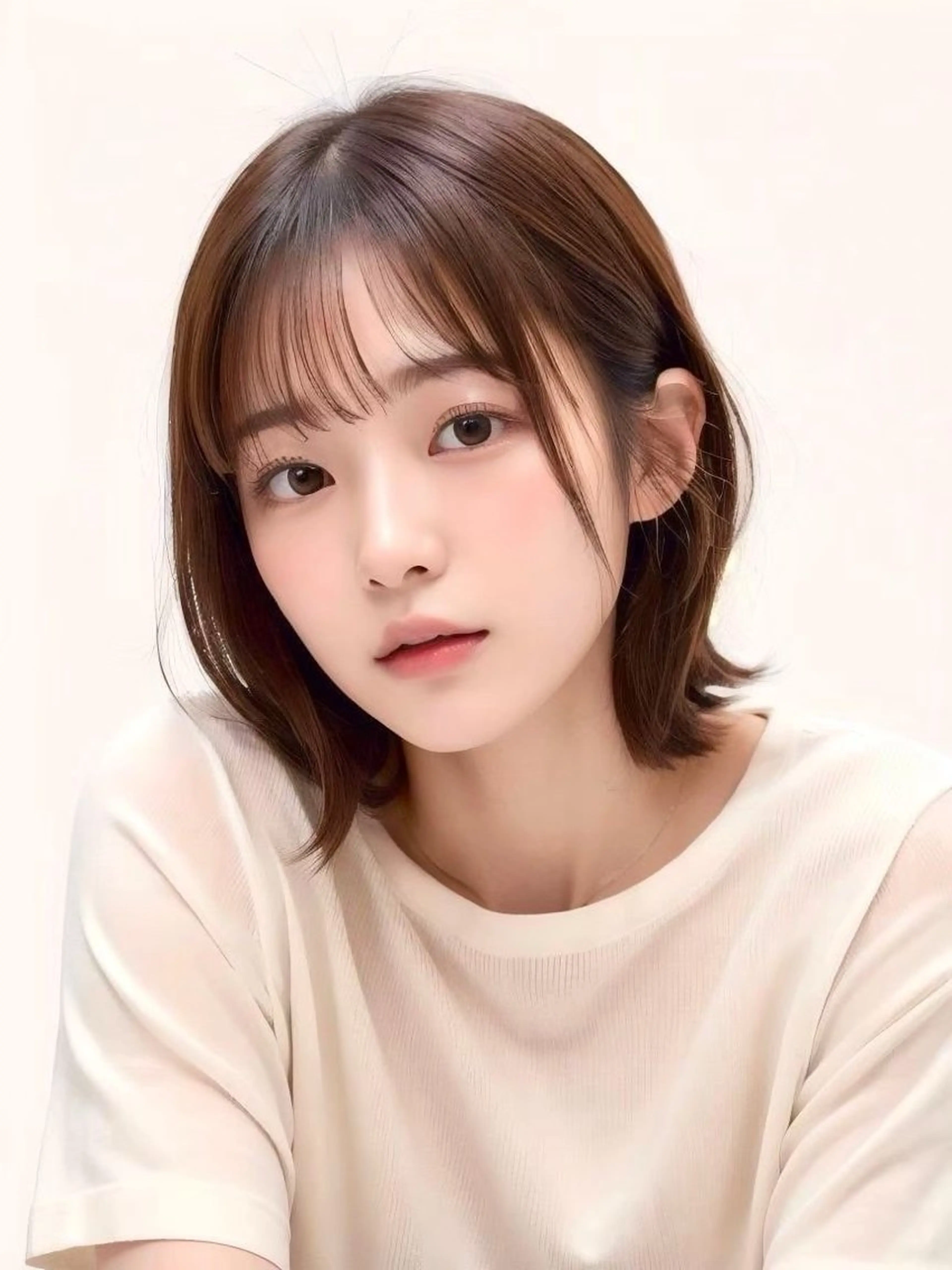 ミディアム ボブ eve🐰束間まつ毛 /透明感カラーのヘアスタイル