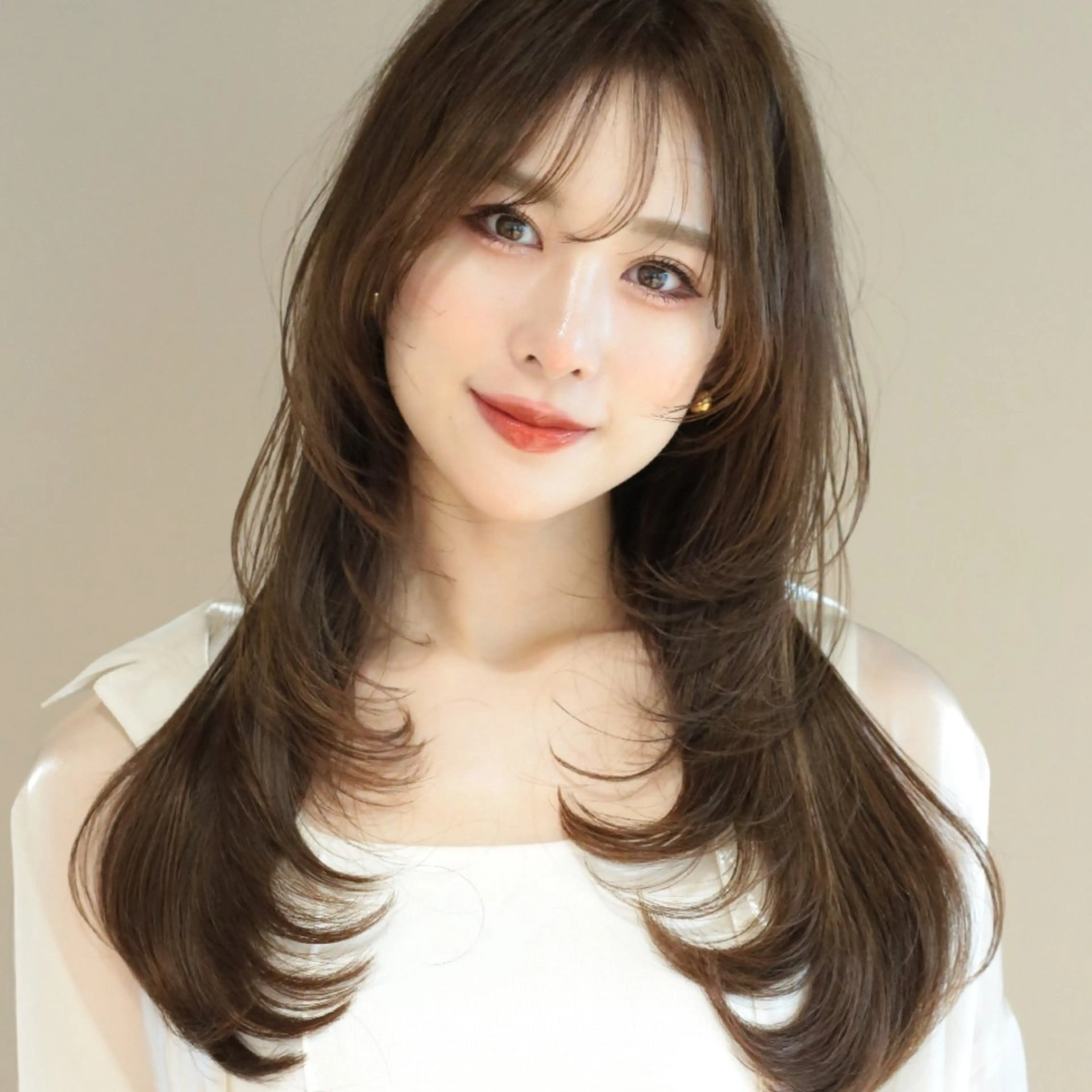 ロング Nanako。/韓国 ハッシュカットのヘアスタイル