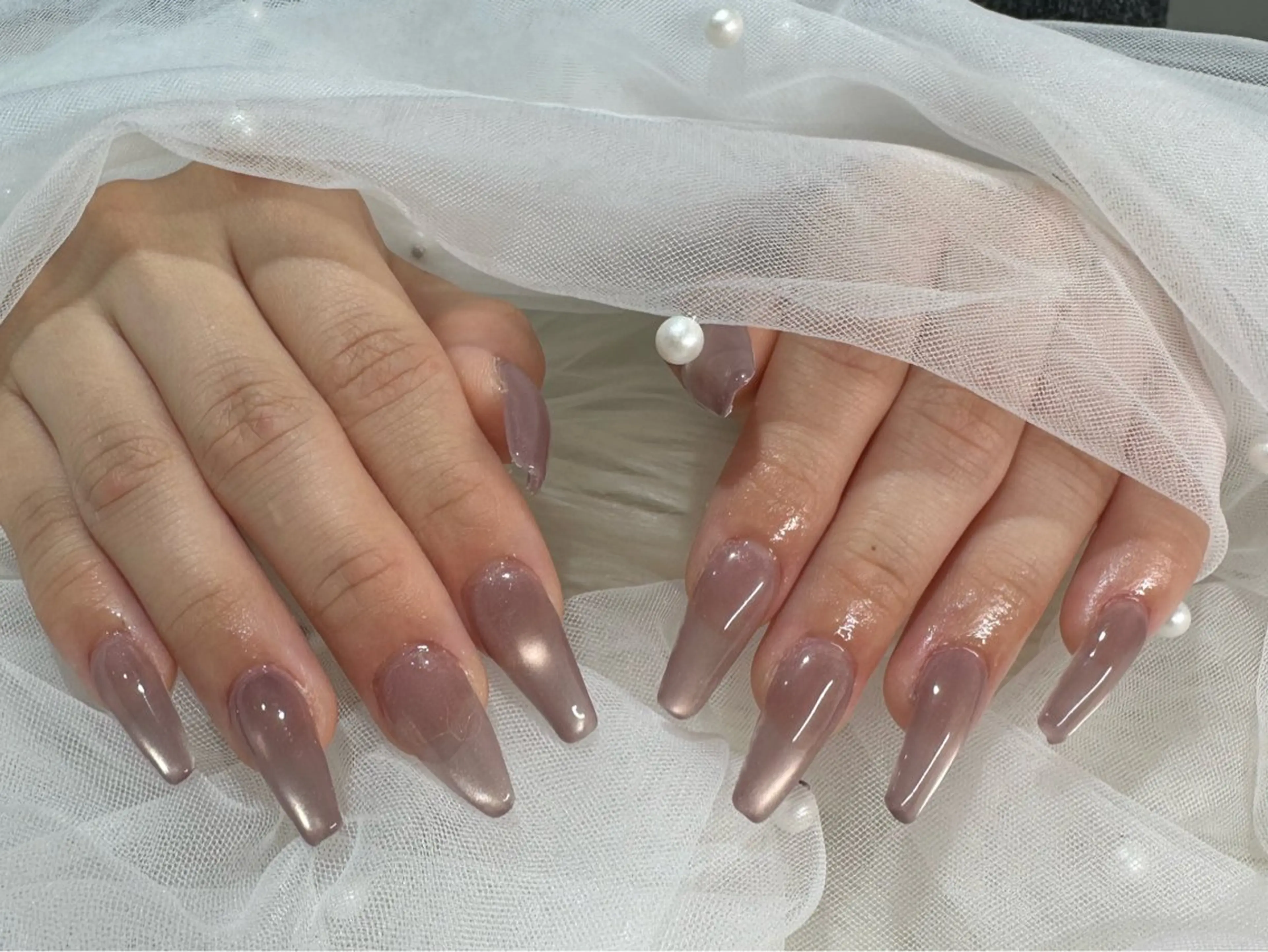 ネイル マグネットネイル ピンク Viel💅 〜yuki〜のネイルデザイン