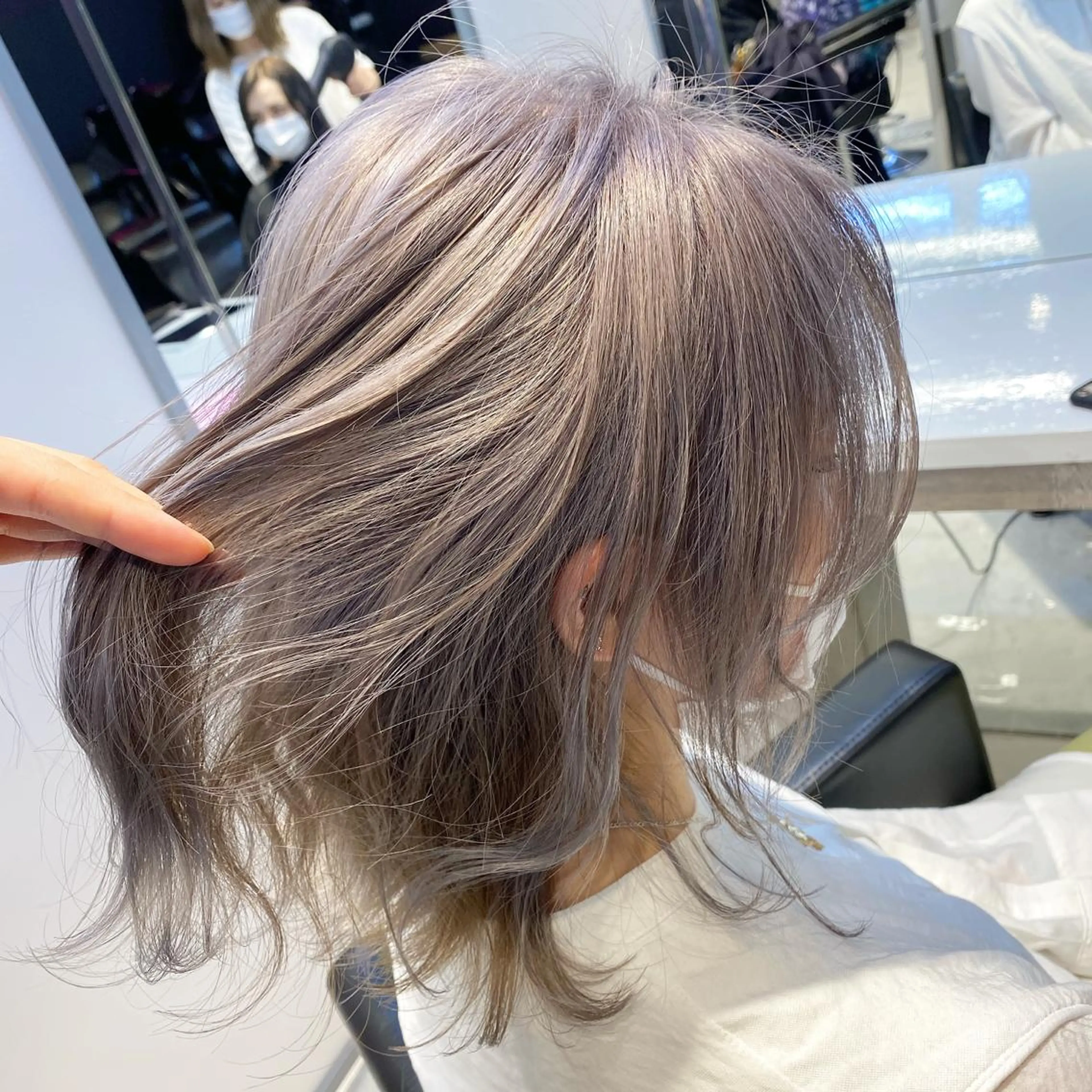ミディアム 🤍ムラ修正ブリーチ 🤍原宿/YUUのヘアスタイル