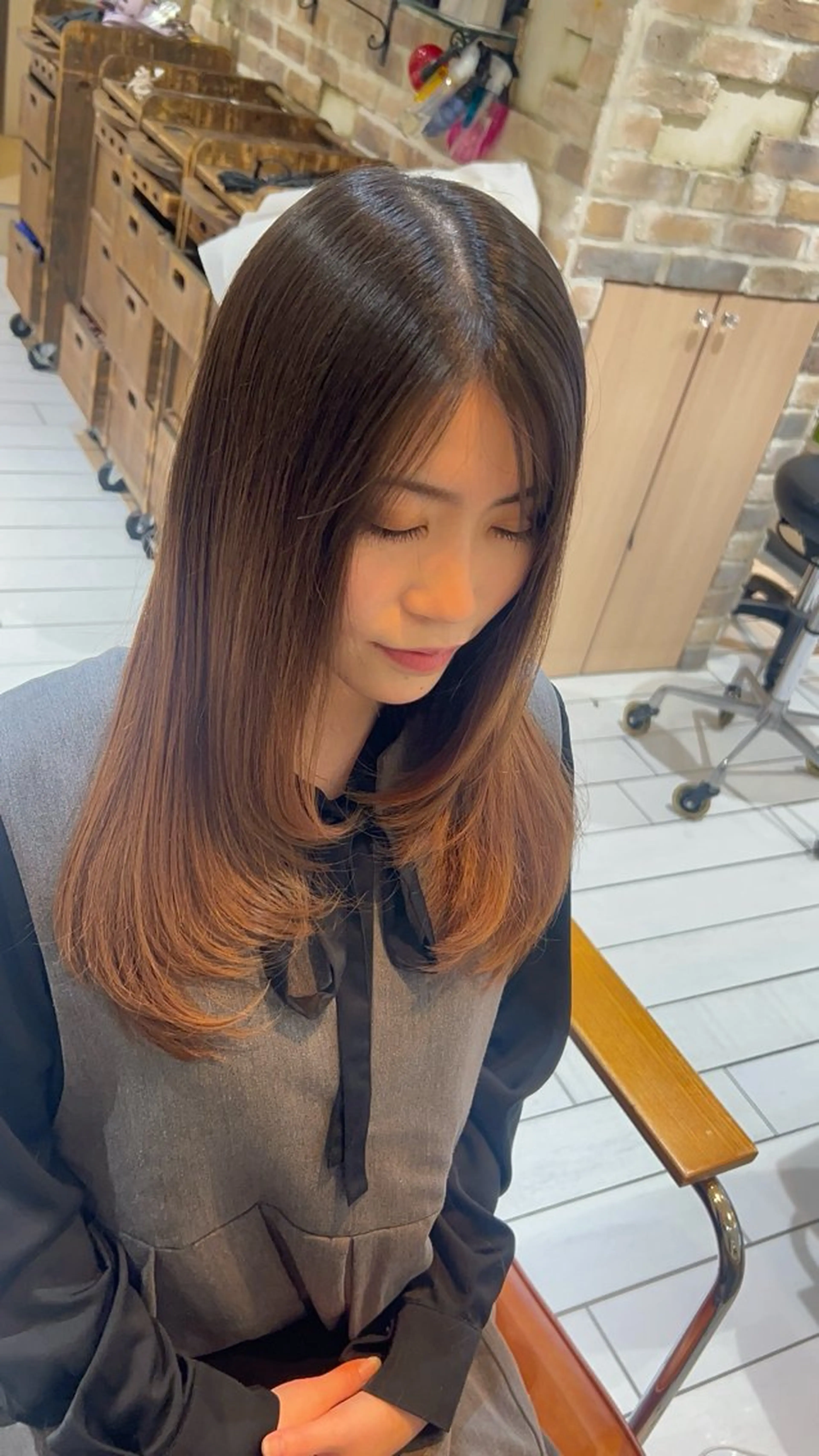 ロング レイヤーカット カット みか ✩⡱のヘアスタイル