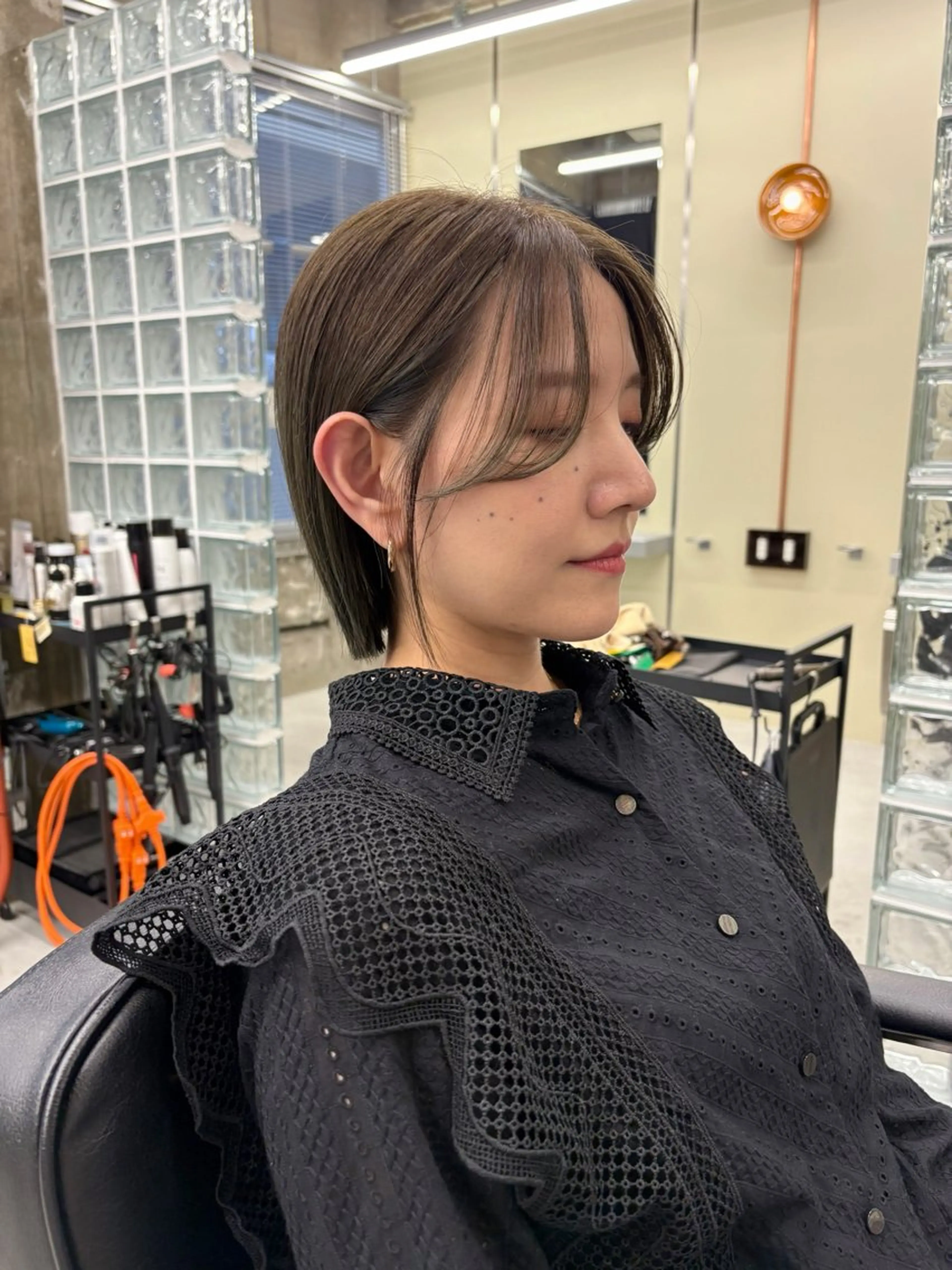 透明感 color、cut（ブリーチ無しダブルカラー）の写真