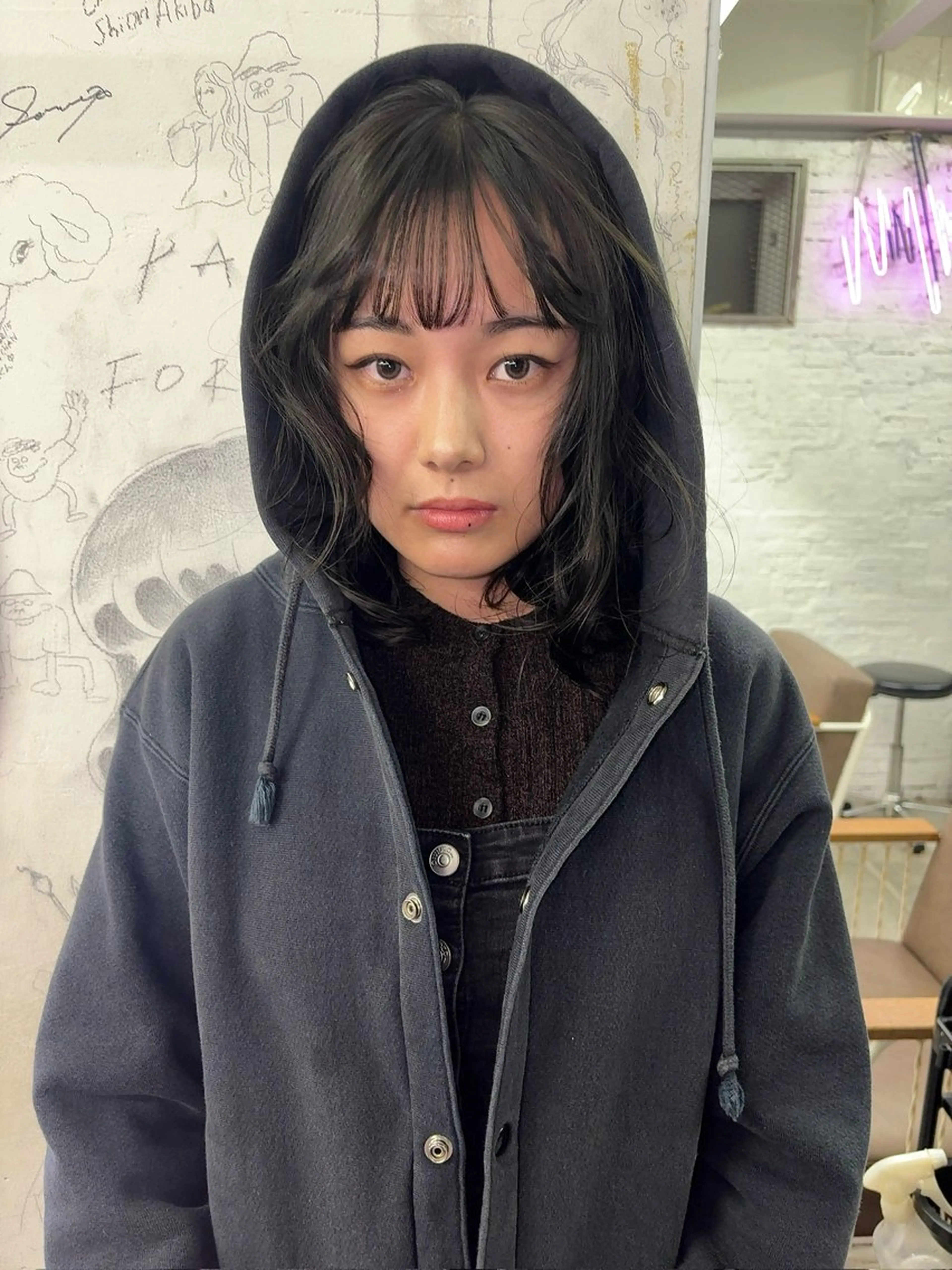 ショート カラー グレージュ 工藤 姫和のヘアスタイル