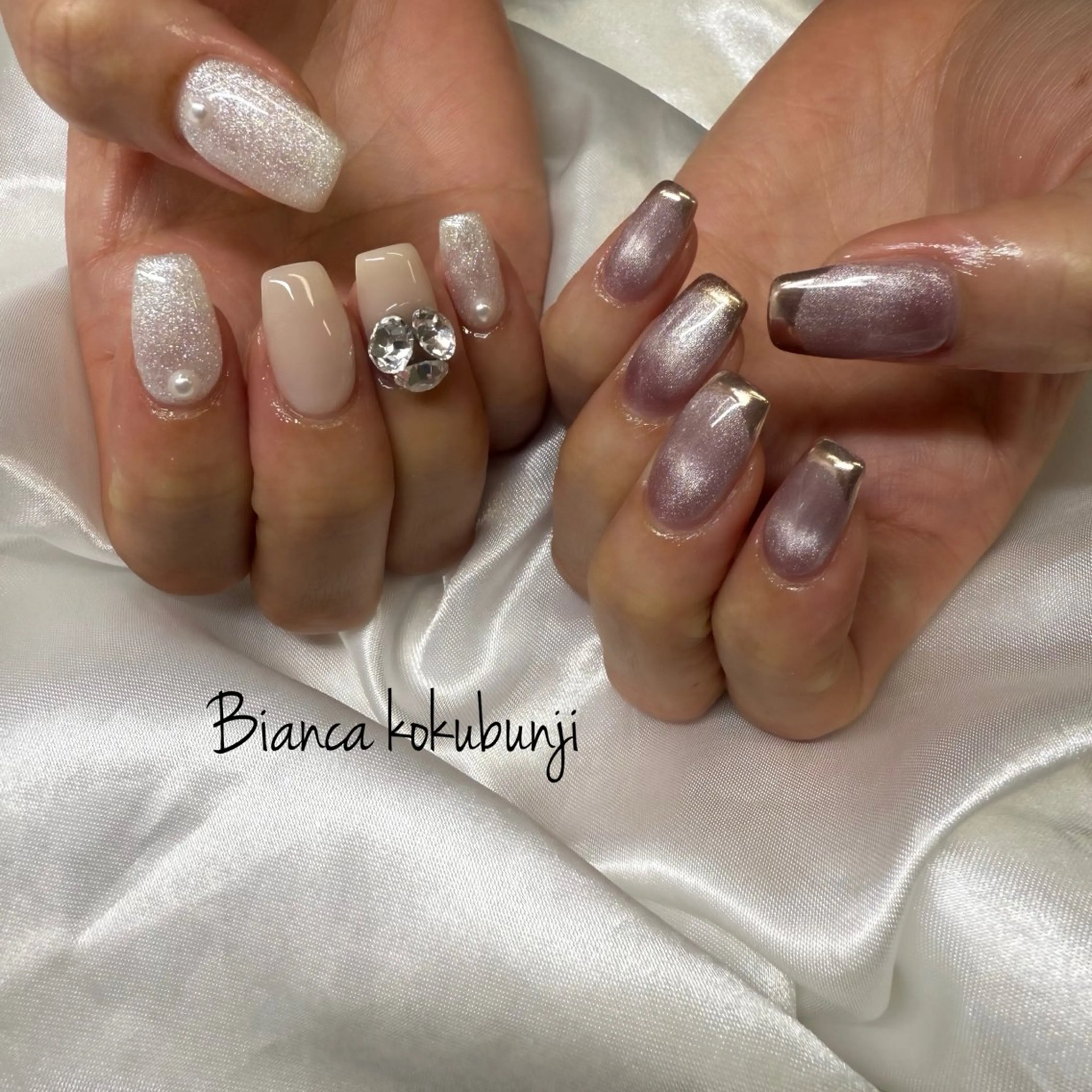 ネイル 持ち込み ハンドネイル Bianca☁国分寺 🤍店長/黒木愛美のネイルデザイン