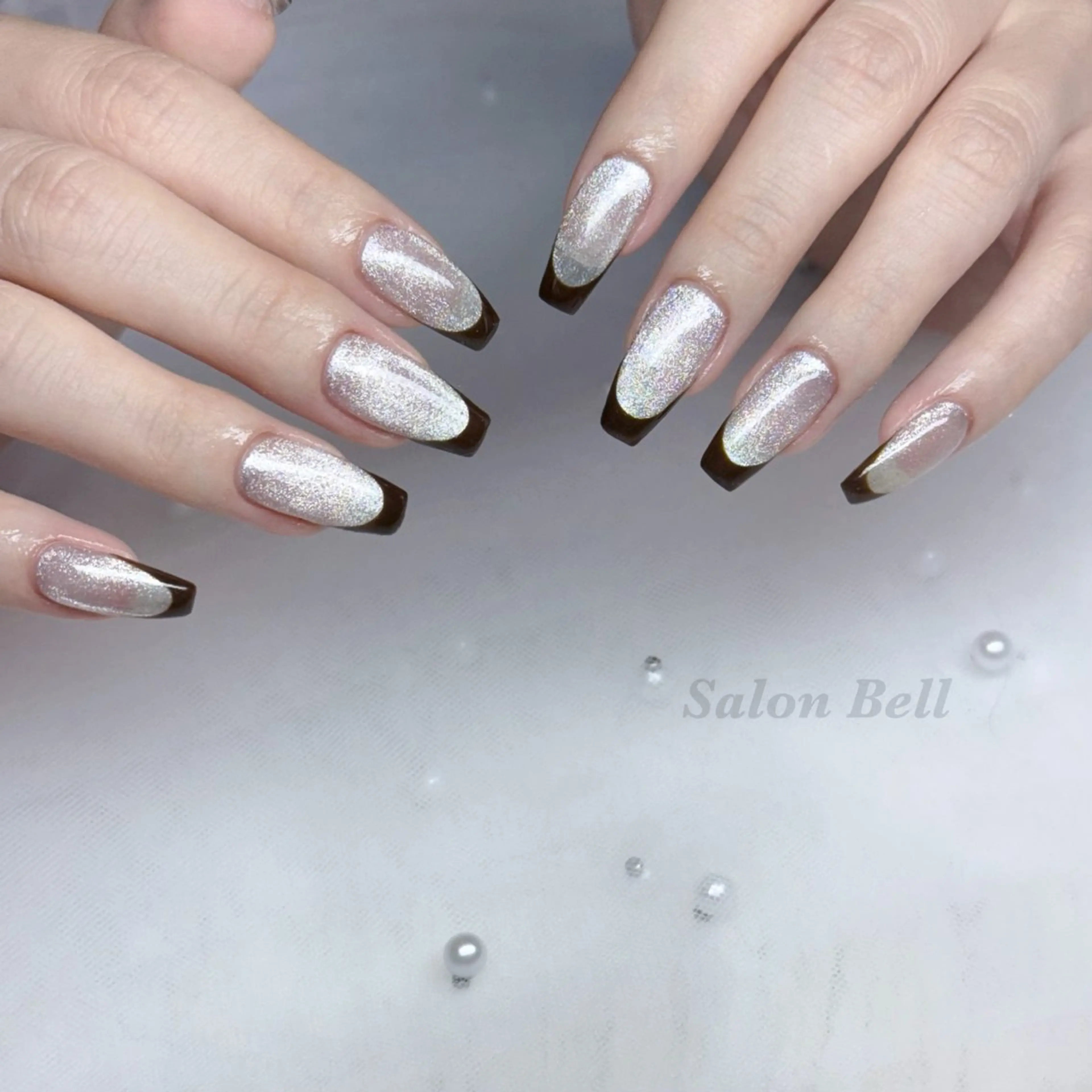 ネイル フレンチネイル マグネットネイル ハンドネイル Totalsalon Bell木村𝜗𝜚のネイルデザイン