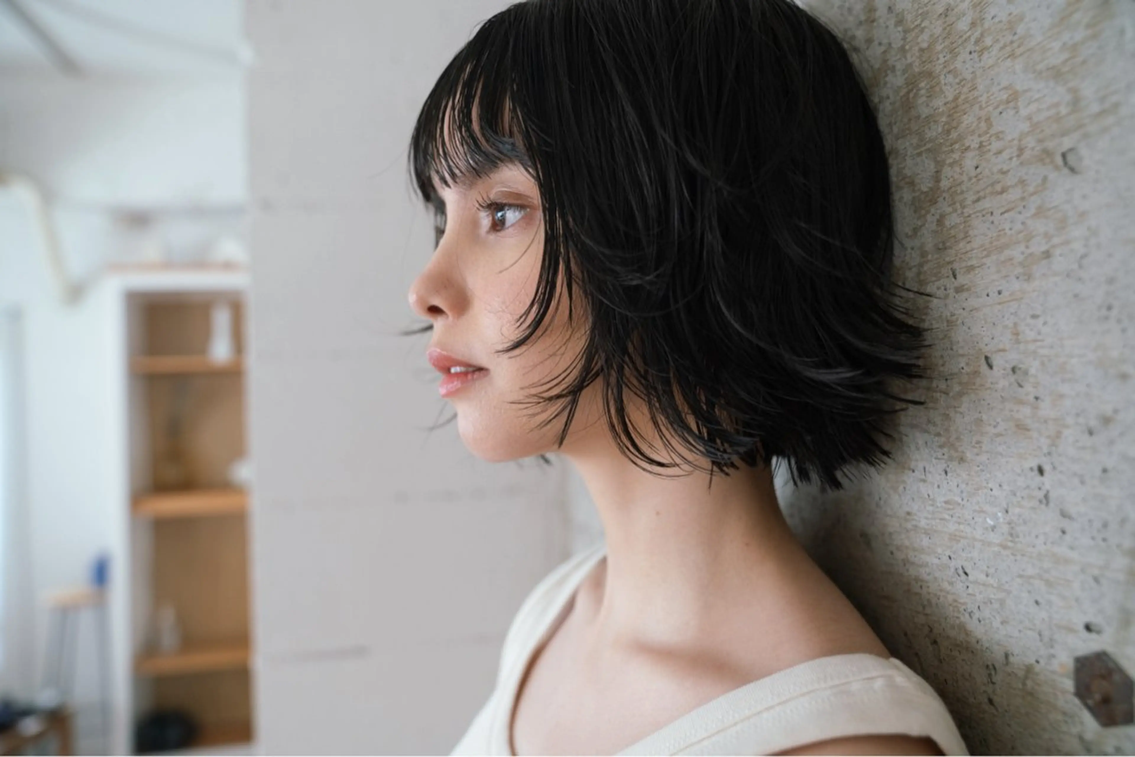 カラー 関 優女花のヘアスタイル