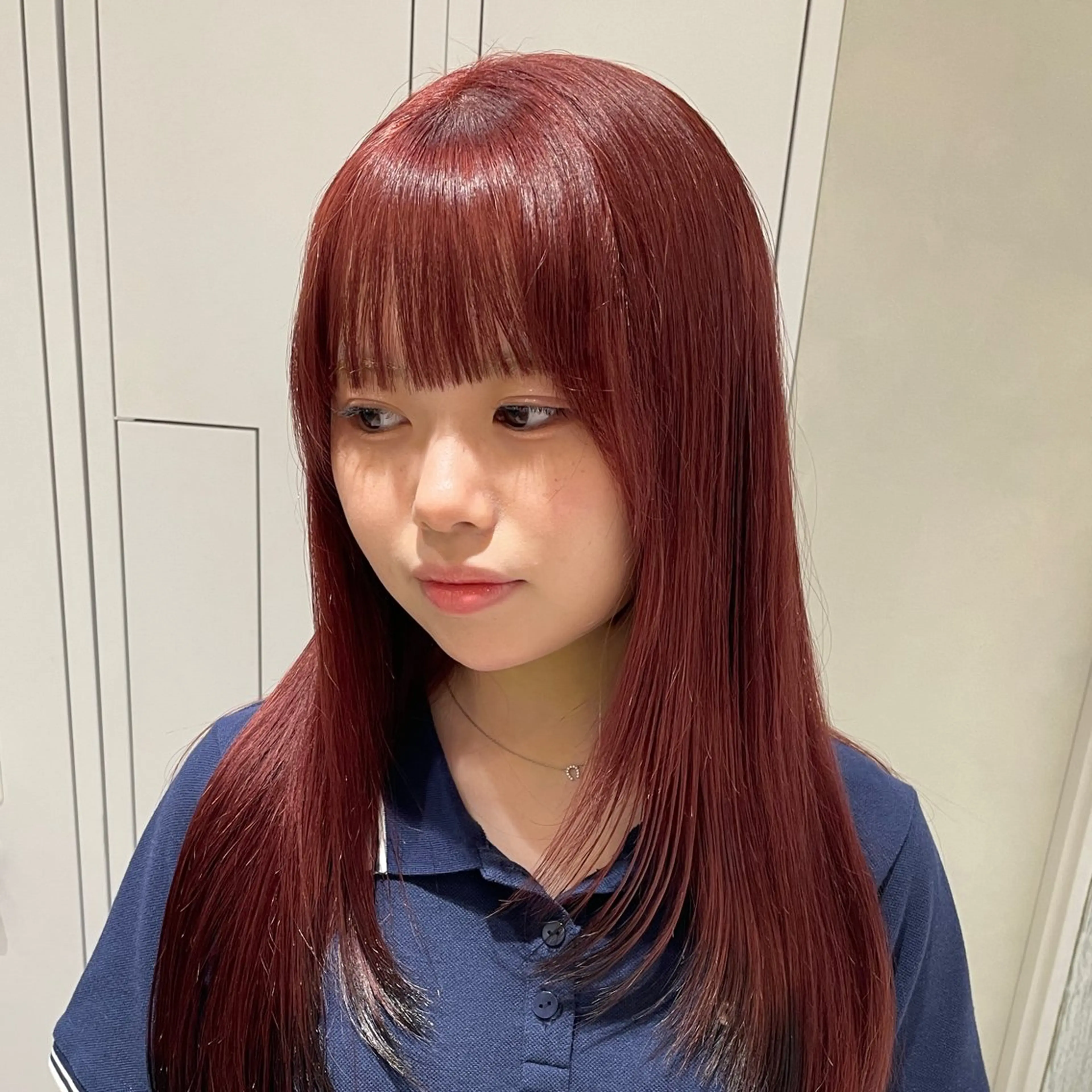 ロング カラー ブリーチ レッドカラー ヘアカラー 🦋ブリーチ/カラー 専門AYA💖のヘアスタイル