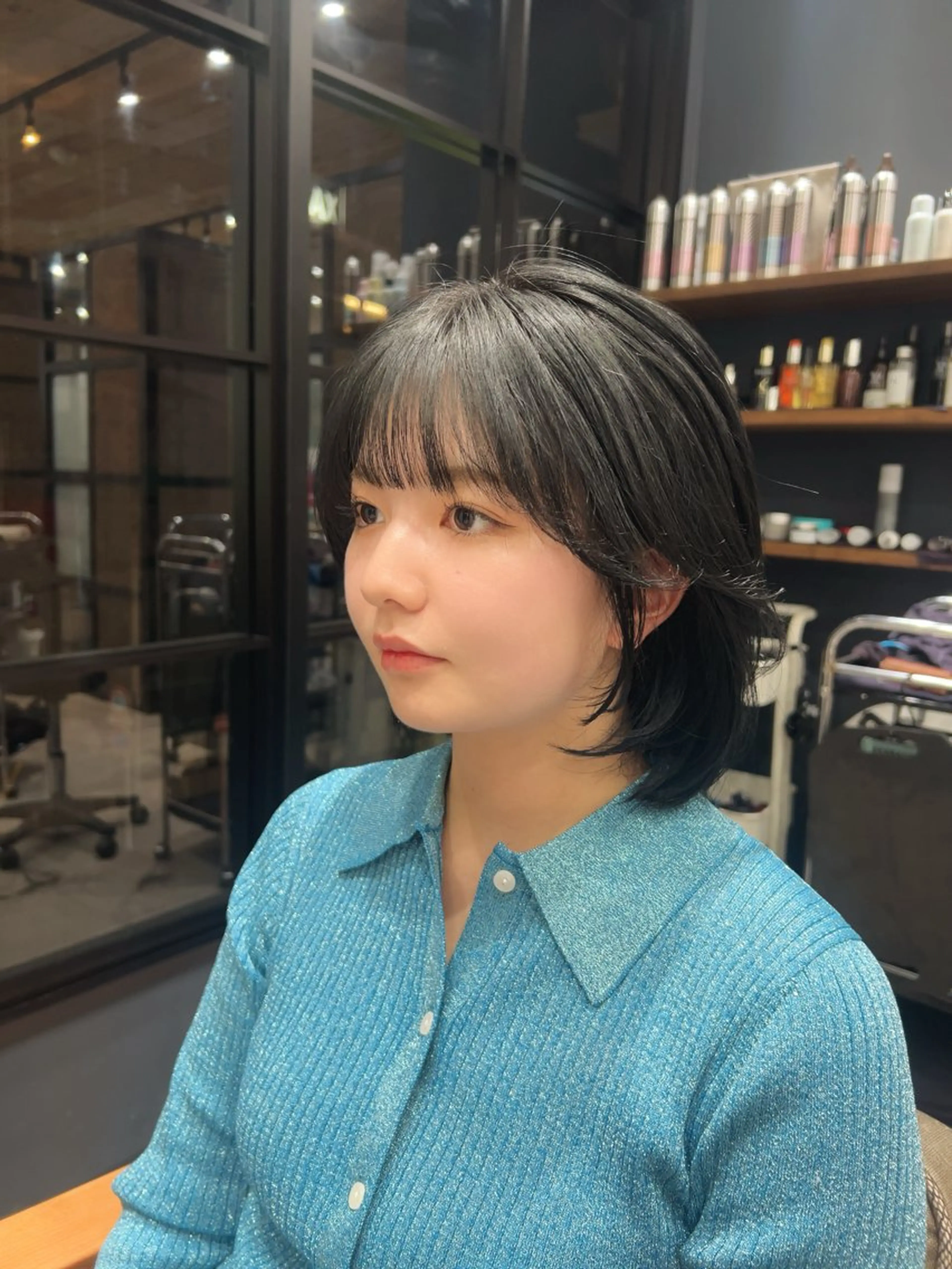 ショート ボブレイヤー ボブ レイヤーカット カット ヘアカラー レイヤー/韓国/ ハッシュ/高田翼のヘアスタイル