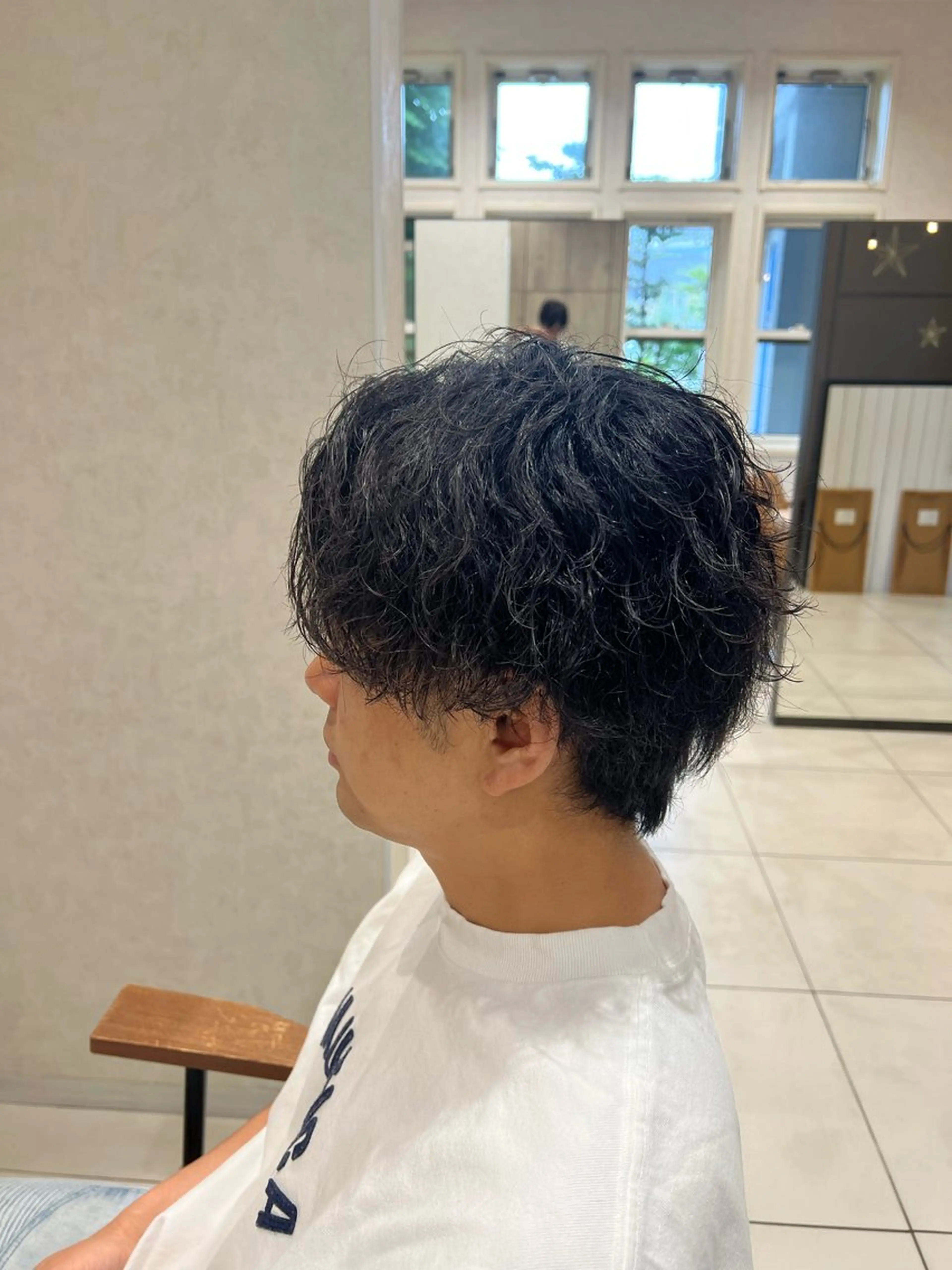 ショート メンズ特化フェザー パーマ🚗タケシのヘアスタイル