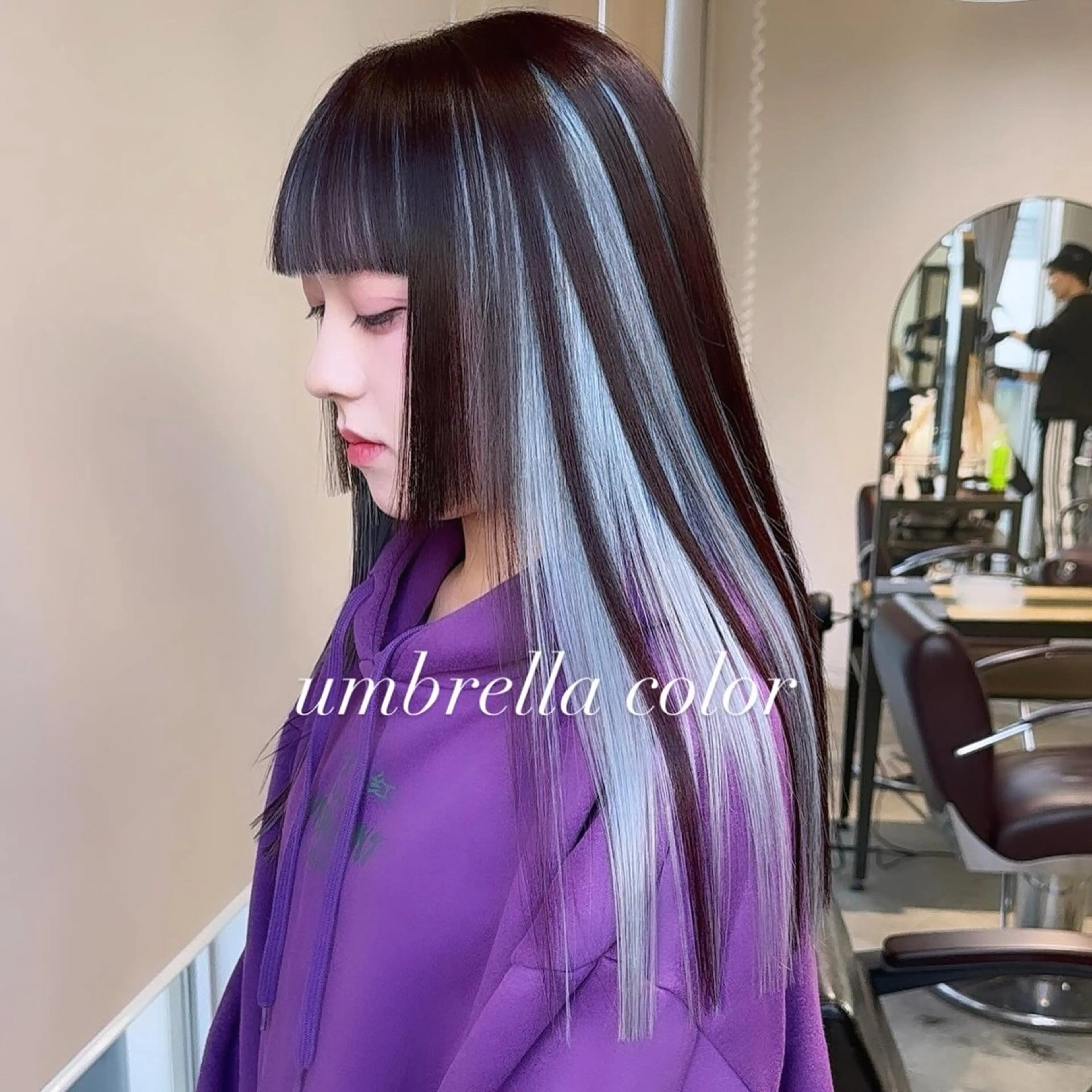 ロング カラー カット ヘアカラー トリートメント ヘアセット 💜ハイトーン💛 マジカルかいちゃんのヘアスタイル