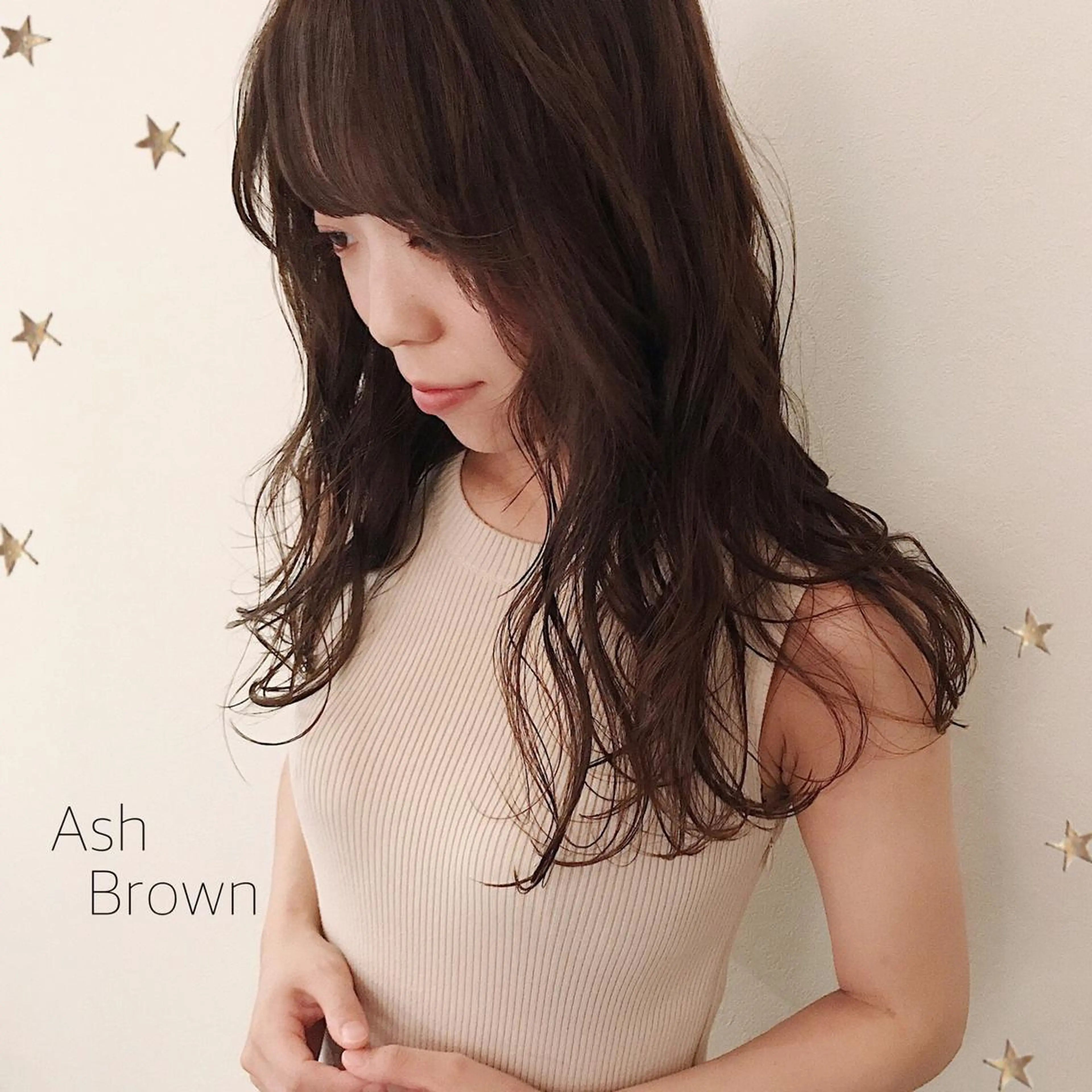 セミロング カラー カット ヘアカラー 市川 千夏のヘアスタイル