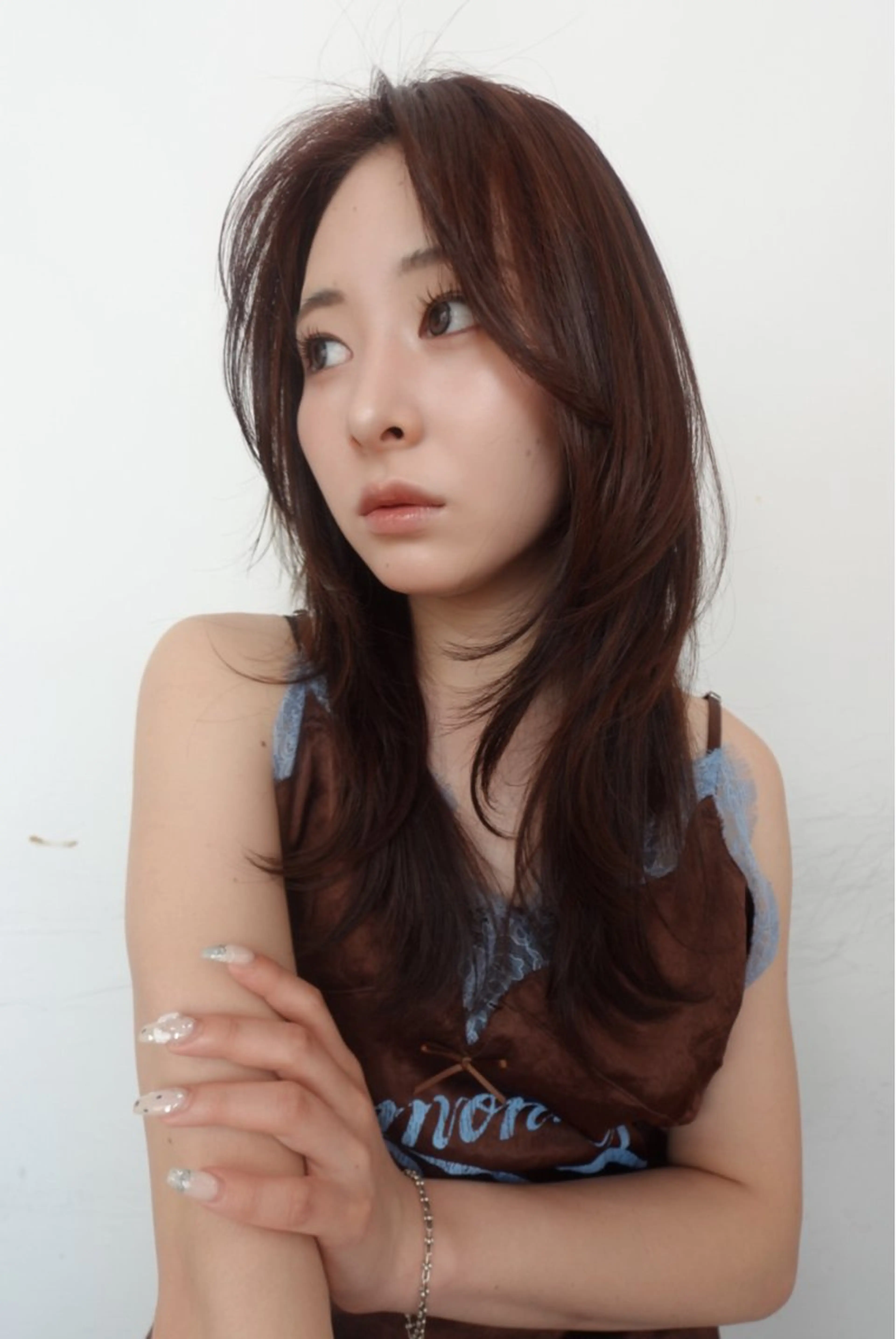 セミロング カラー カット ヘアカラー トリートメント 🎀優姫韓国レイヤー /韓国メンズカットのヘアスタイル