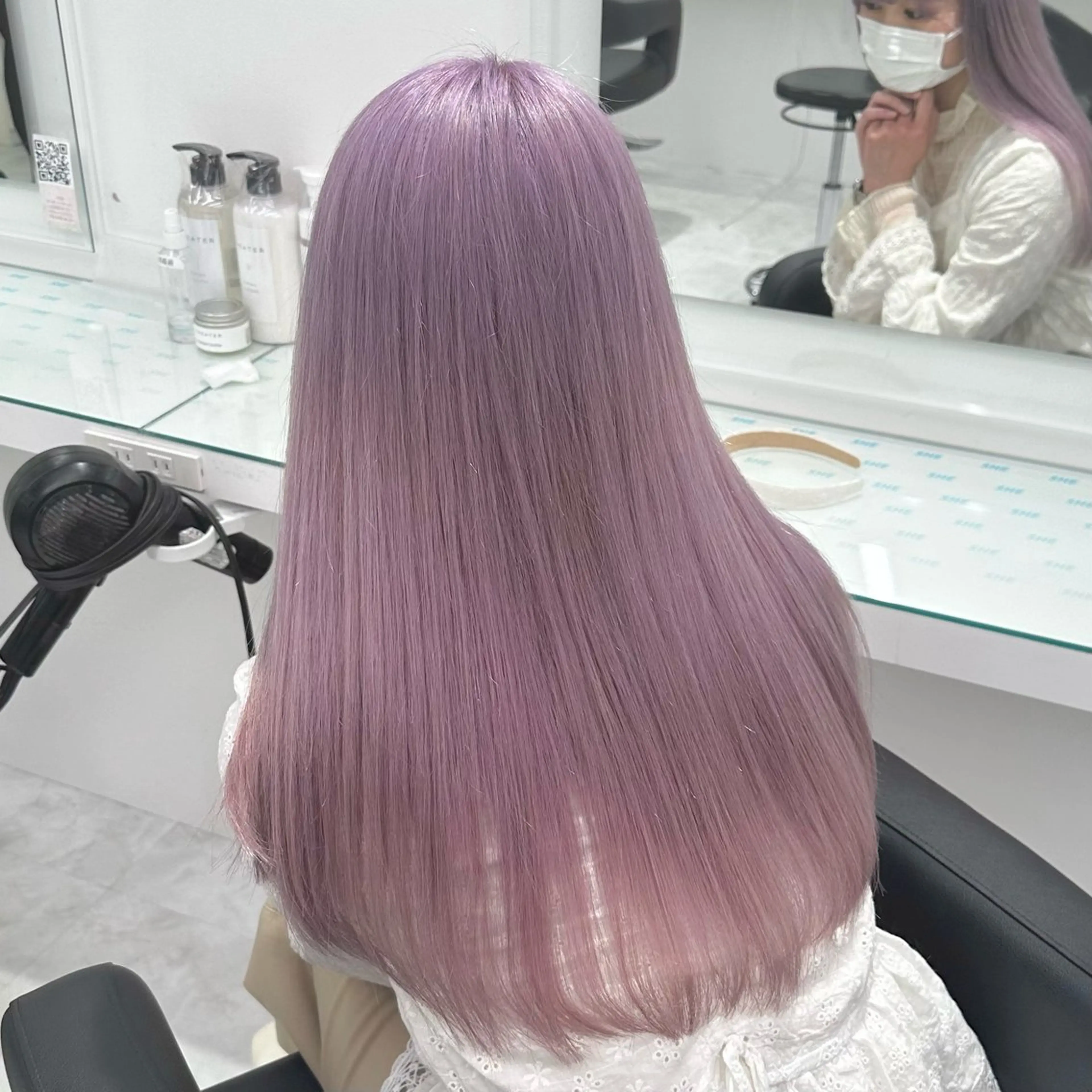 ロング カラー ヘアアレンジ 縮毛矯正🤍 盛れるボブ/ひかりのヘアスタイル