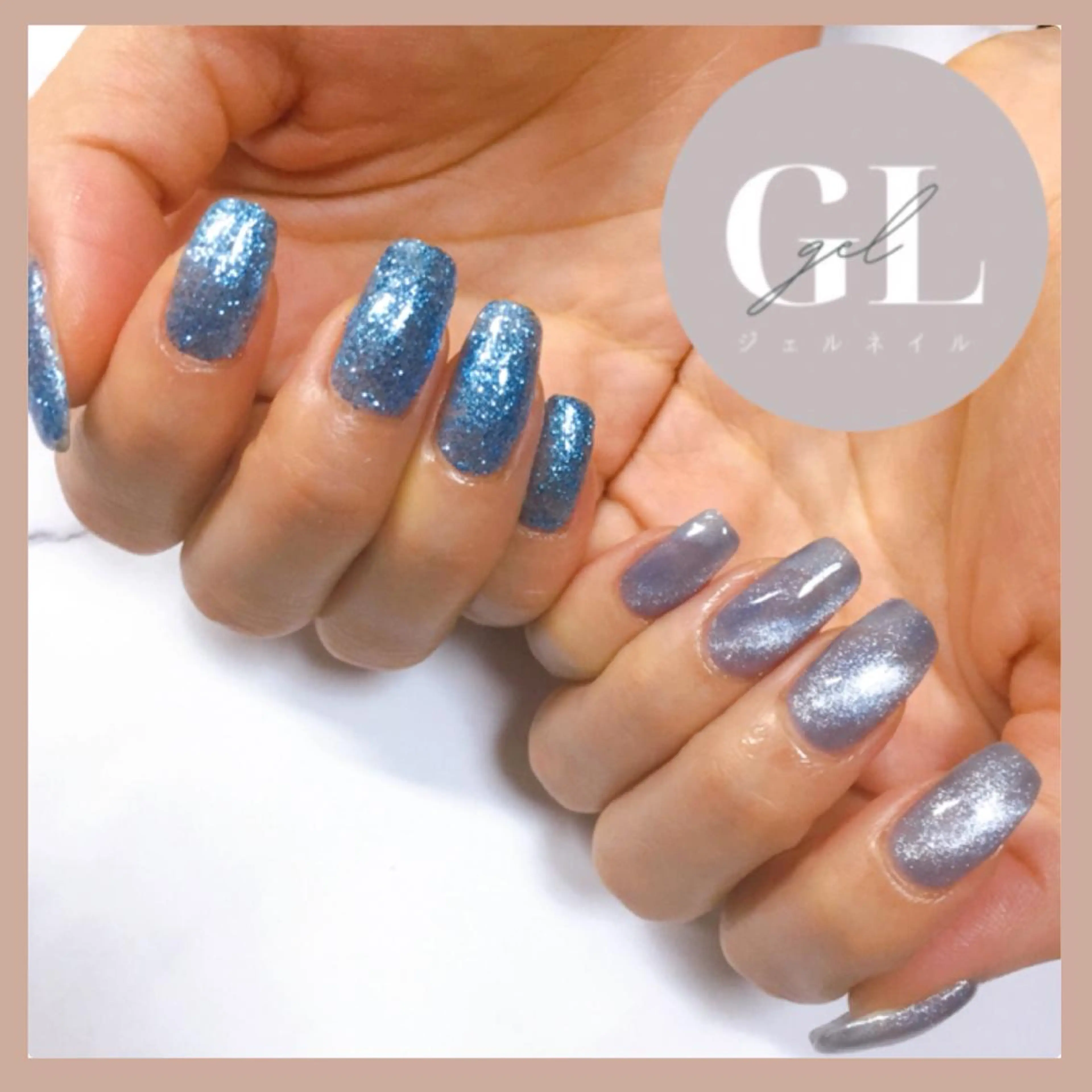 ネイル ラメ(グリッター) マグネットネイル Nailsalon Caiseのネイルデザイン