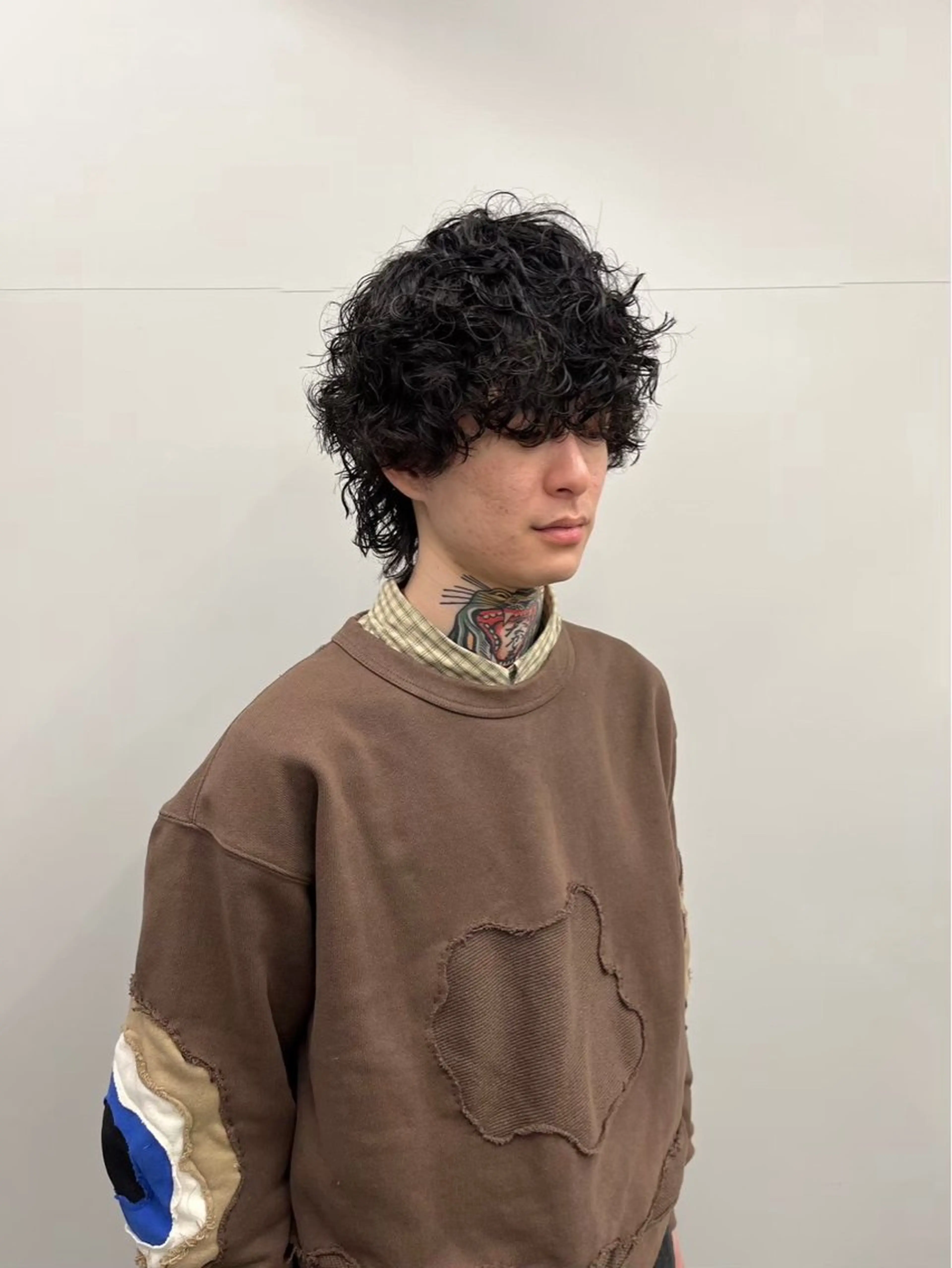 ミディアム パーマ メンズ 博多メンズヘア特化 ベップハルキのヘアスタイル