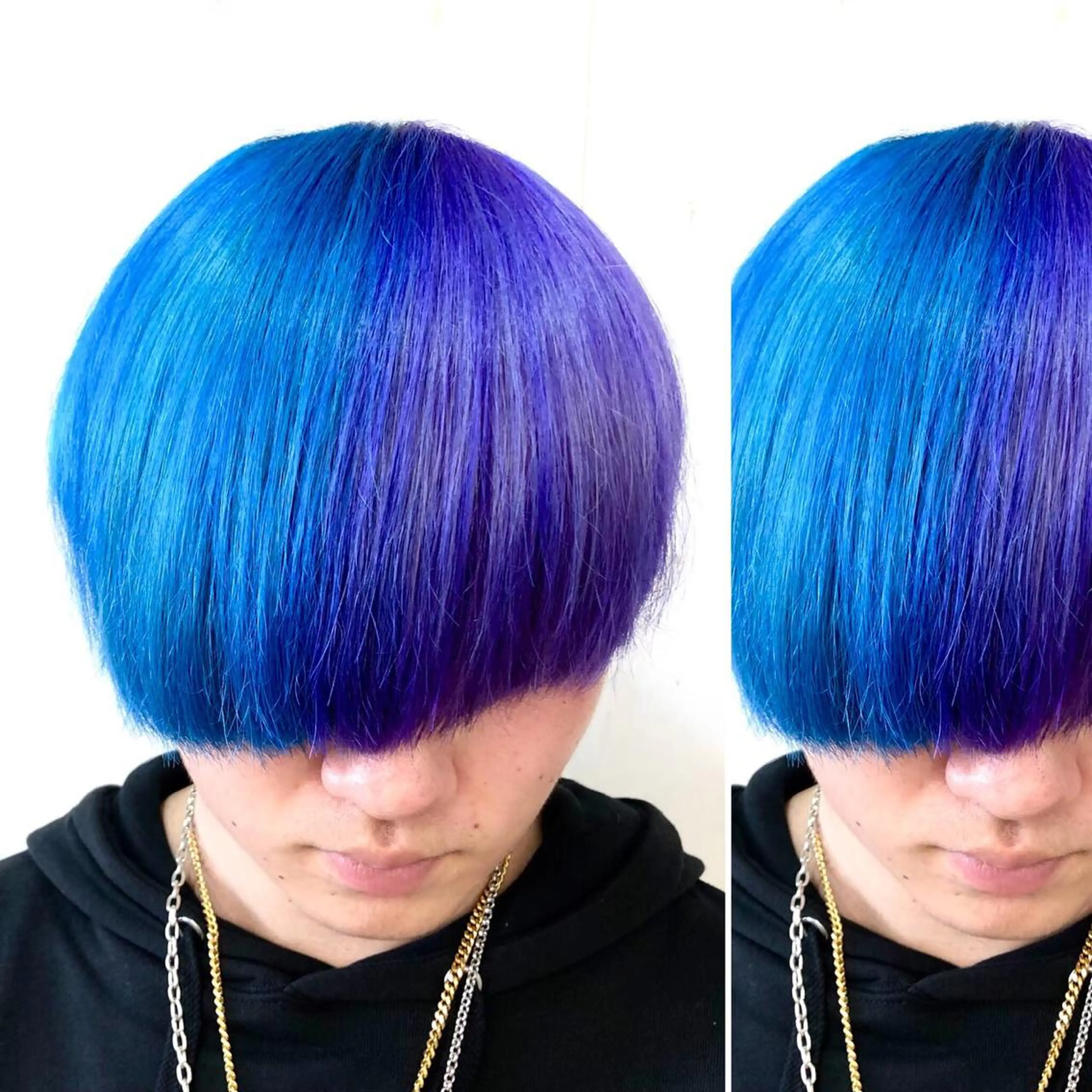 ショート カラー メンズ JuNブリーチに 縮毛矯正するプロのヘアスタイル