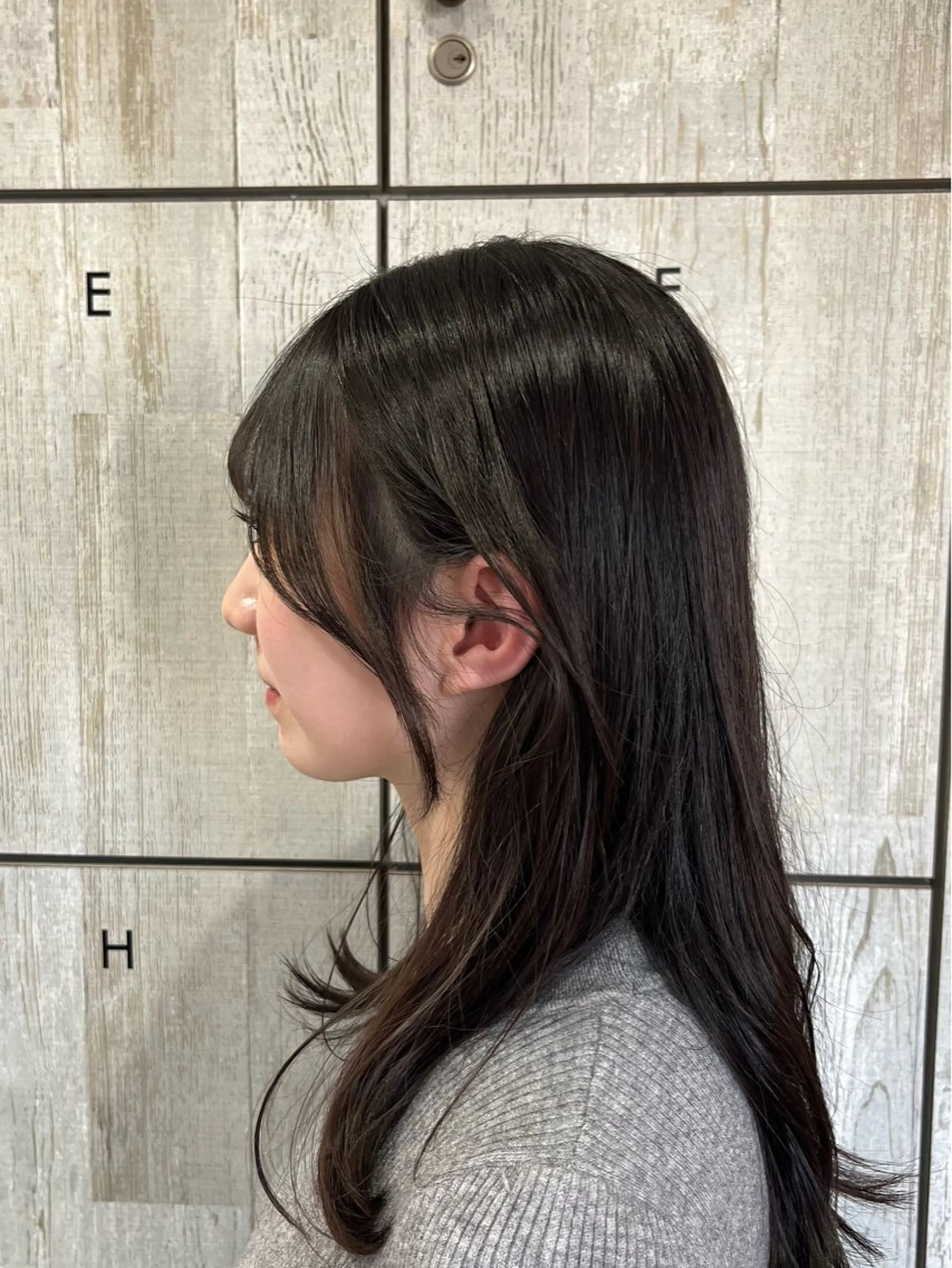 セミロング カラー 顔まわり/透け感 カラー/青栁優🔆のヘアスタイル