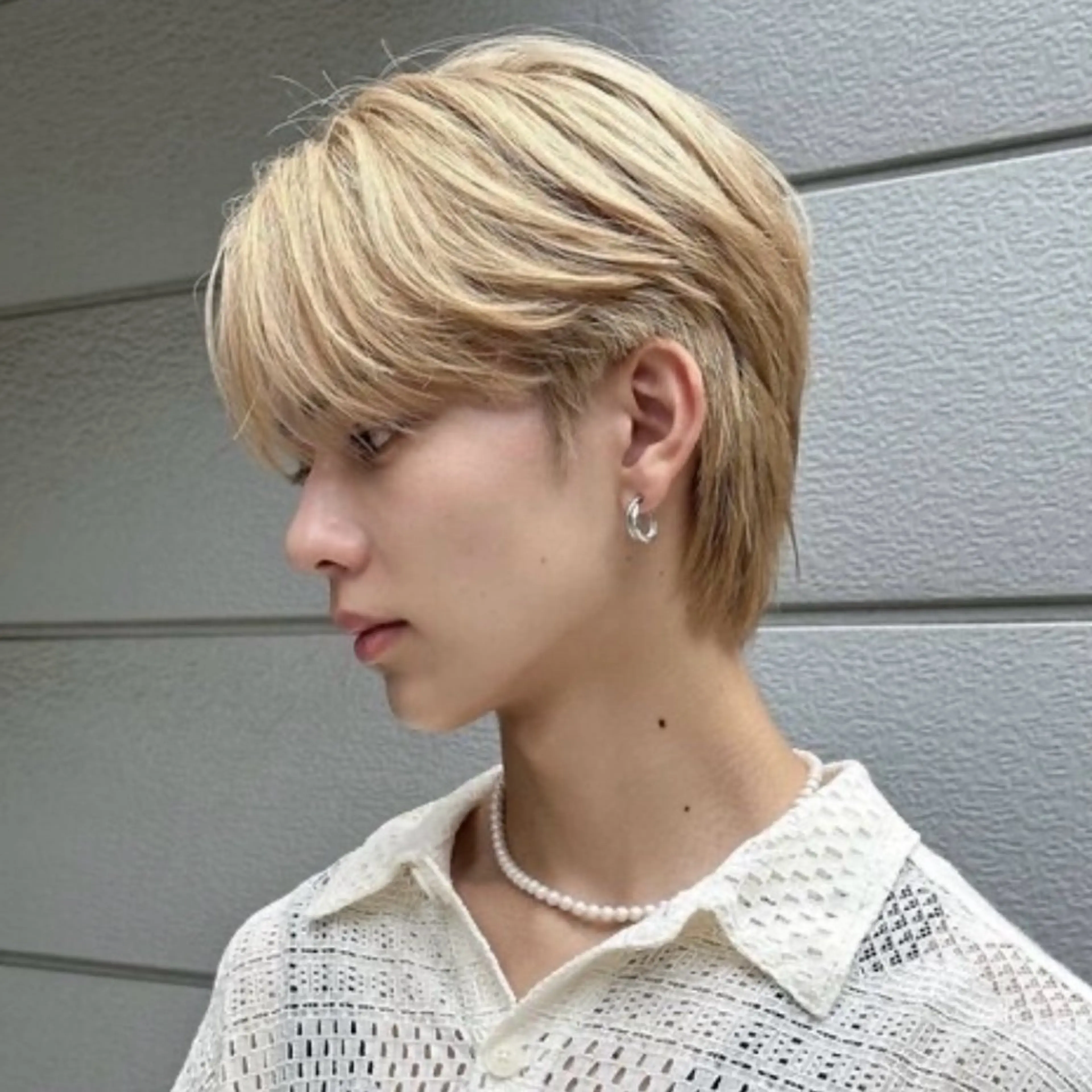 ショート カラー メンズ メンズブリーチ センターパート ブリーチ 《柔らかhair𓍯 》木村美姫のヘアスタイル