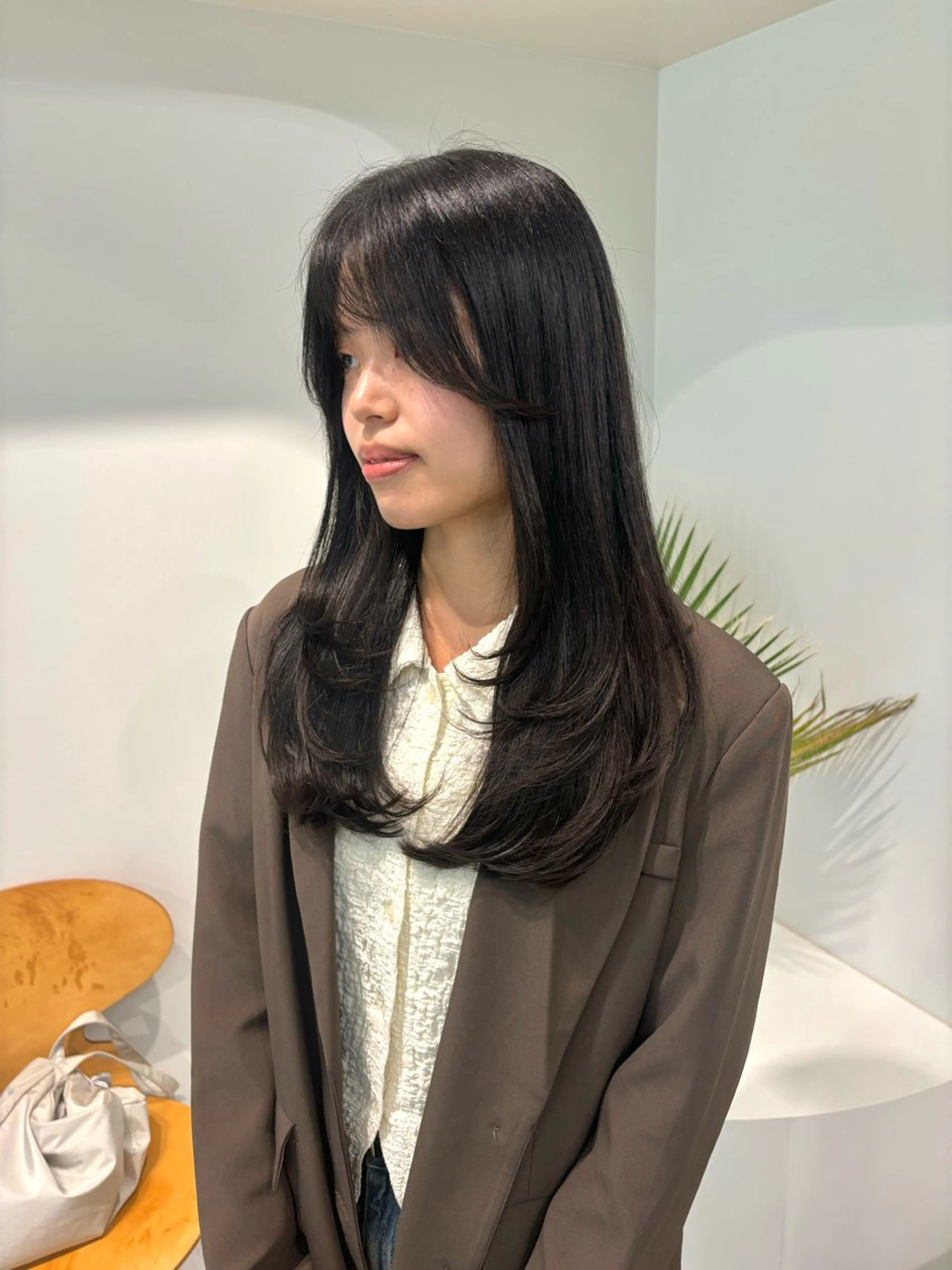 ロング カット ヘアカラー トリートメント 韓国レイヤー/ヘア カラー🎀ayamiのヘアスタイル