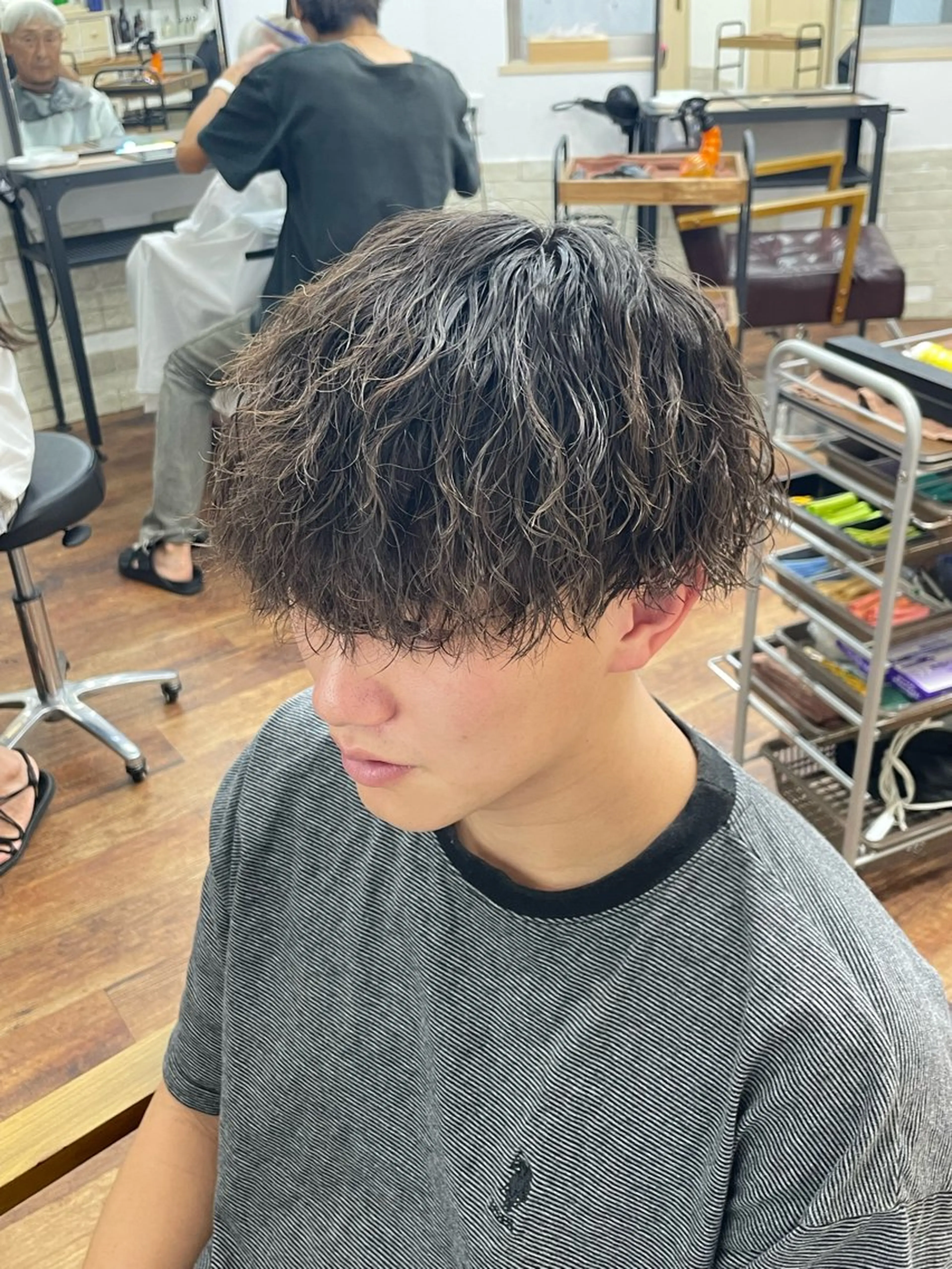 ショート パーマ メンズ マッシュ メンズパーマ ツイストスパイラルパーマ スパイラルパーマ RITSUKI横浜 メンズ特化😎のヘアスタイル