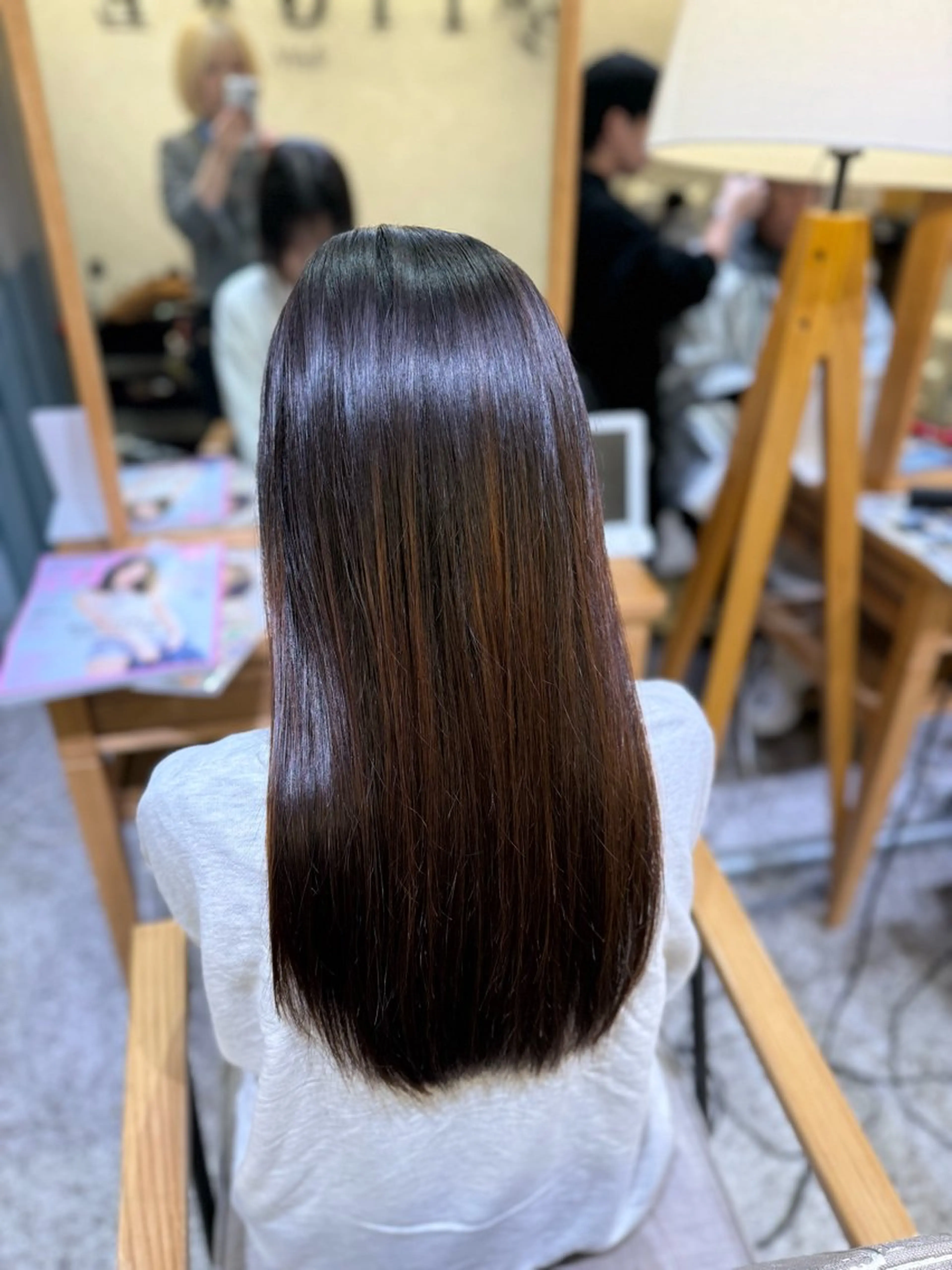 ロング カット 縮毛矯正 トリートメント 🩶透明感/レイヤー / kanon🩶のヘアスタイル