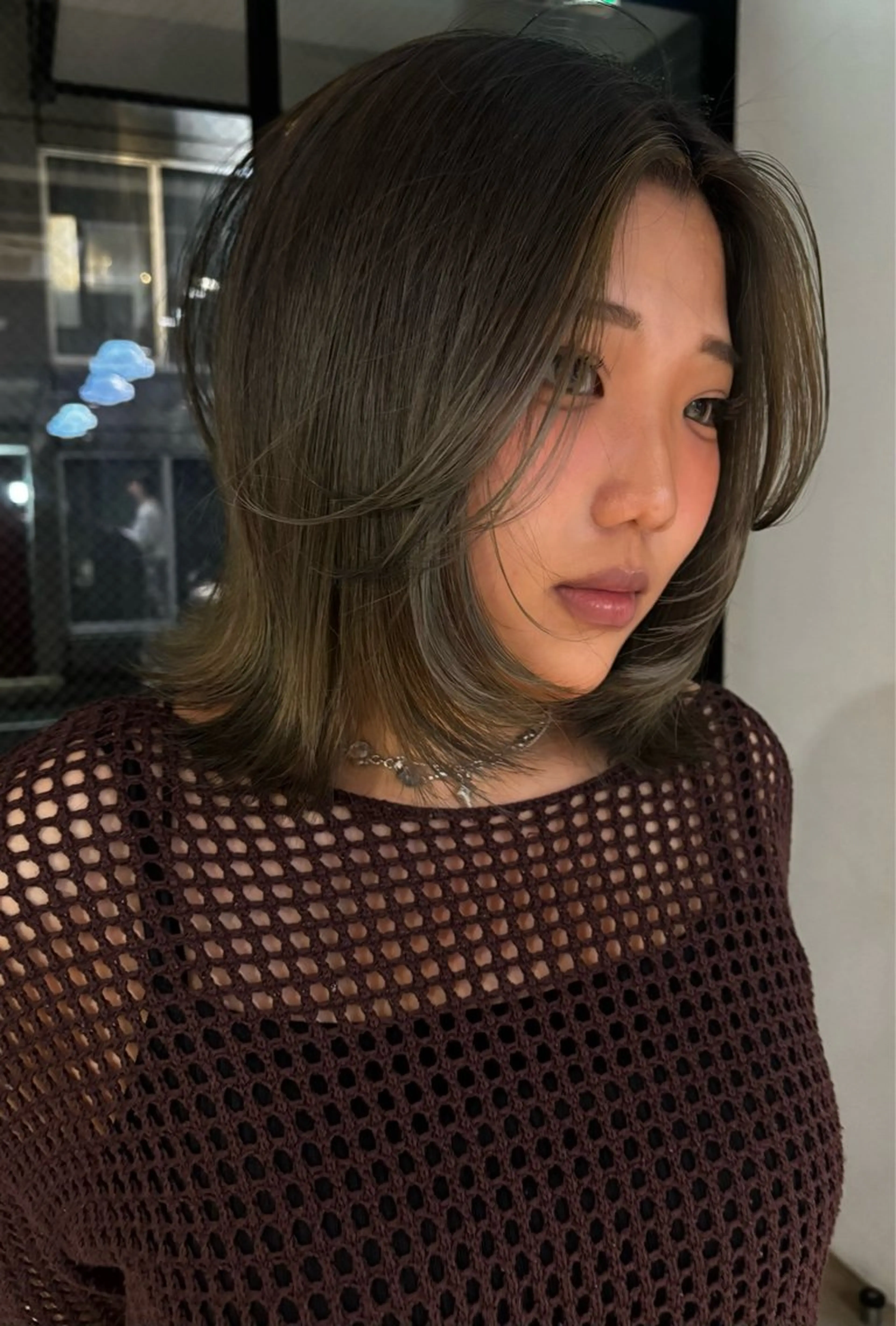 セミロング 艶カラー🎀メンズ カットasunaのヘアスタイル