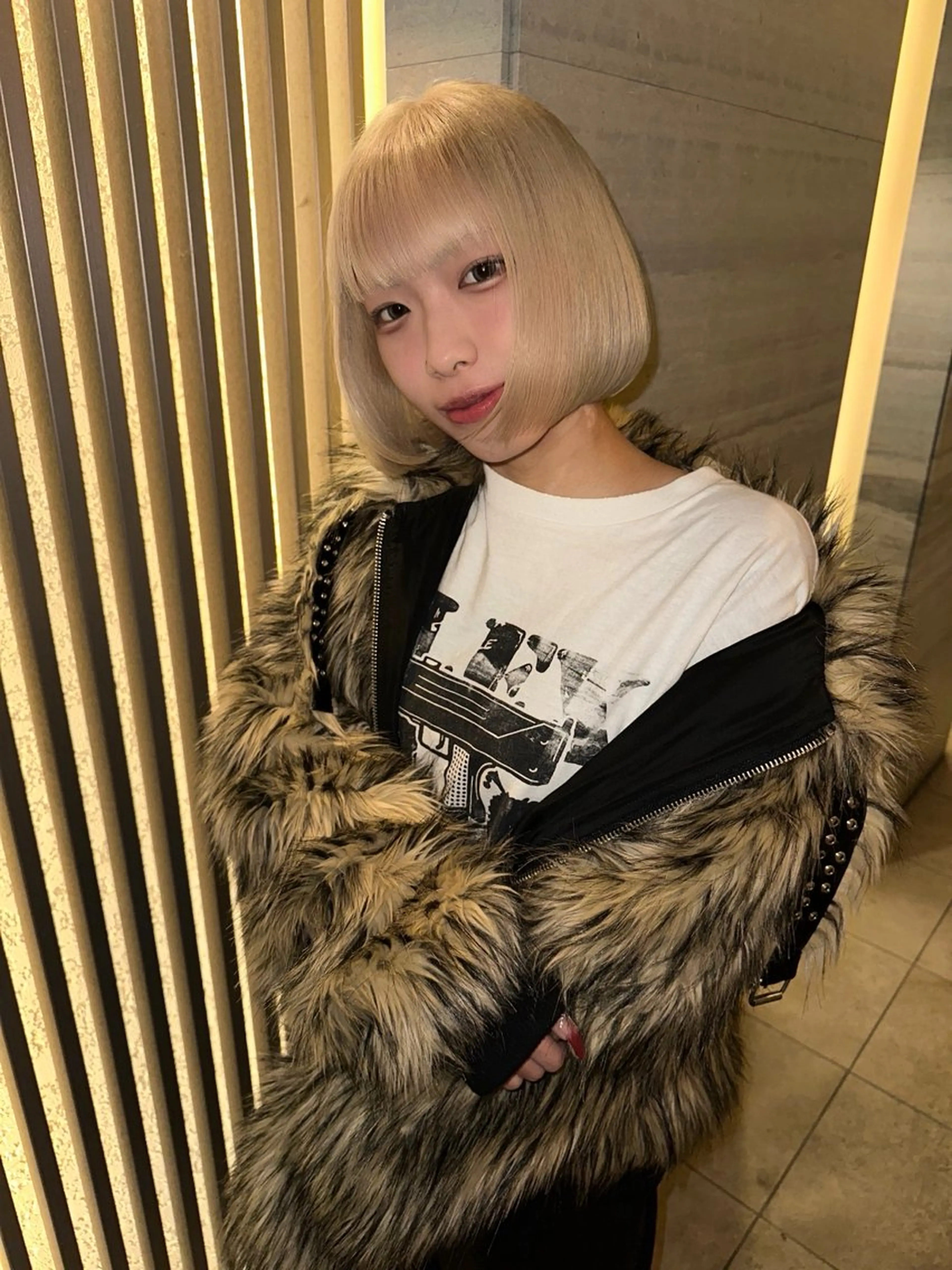 カラー ブリーチ ケアブリーチ ヘアカラー 田中 莉香のヘアスタイル