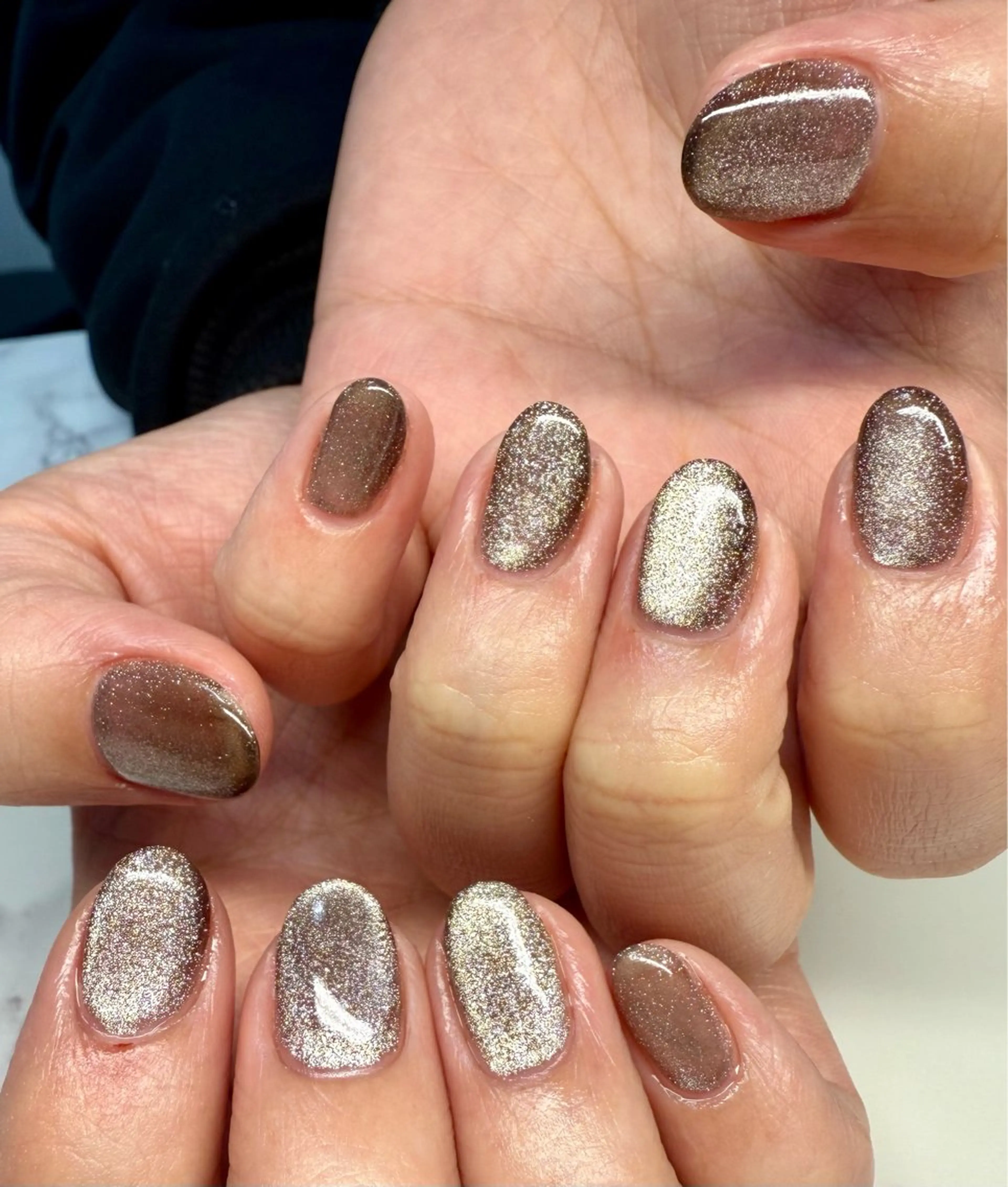 ネイル アートネイル チークネイル フレンチネイル キラキラネイル マグネットネイル M.N_ nailのネイルデザイン