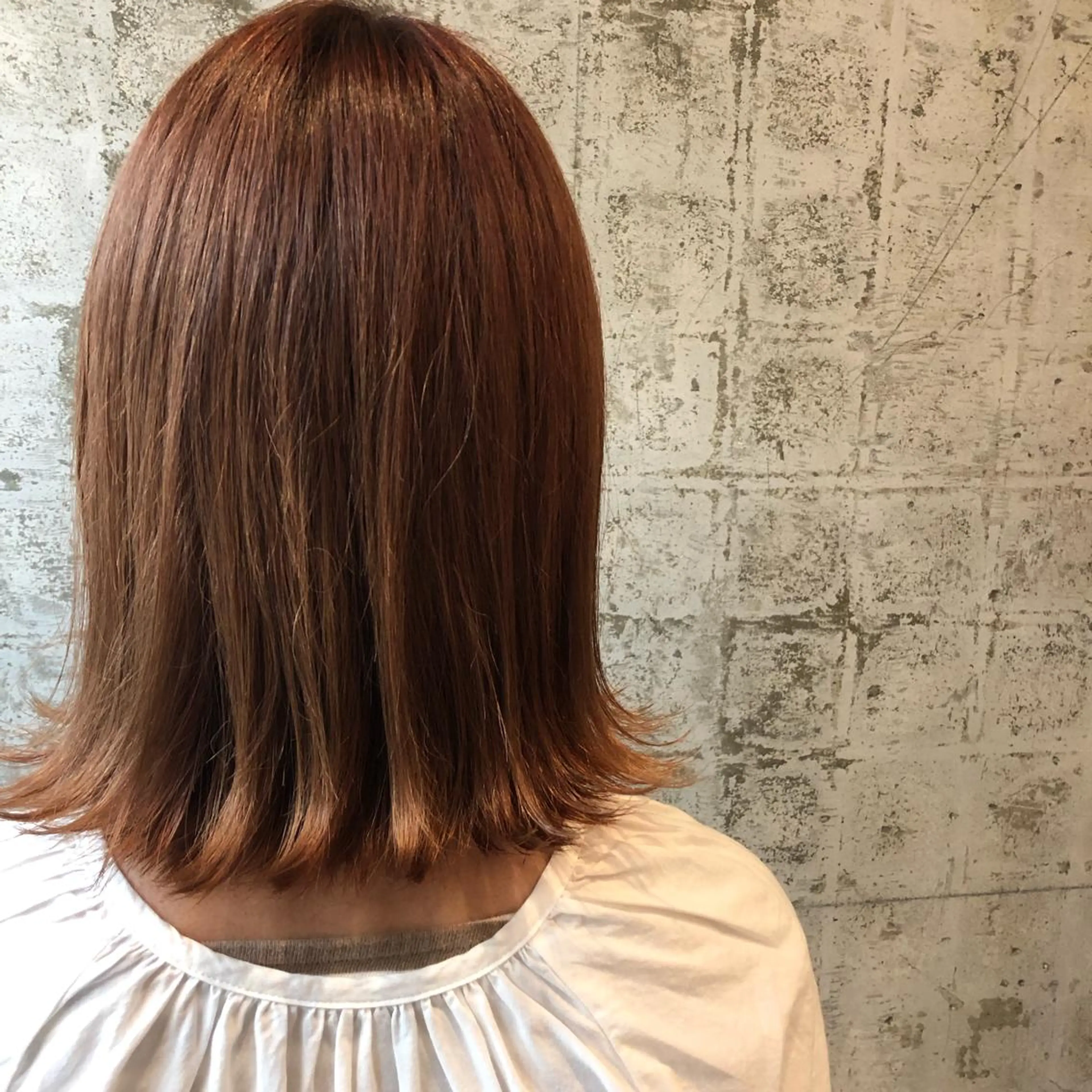 ミディアム オレンジブラウン ZAZA ASAMIのヘアスタイル
