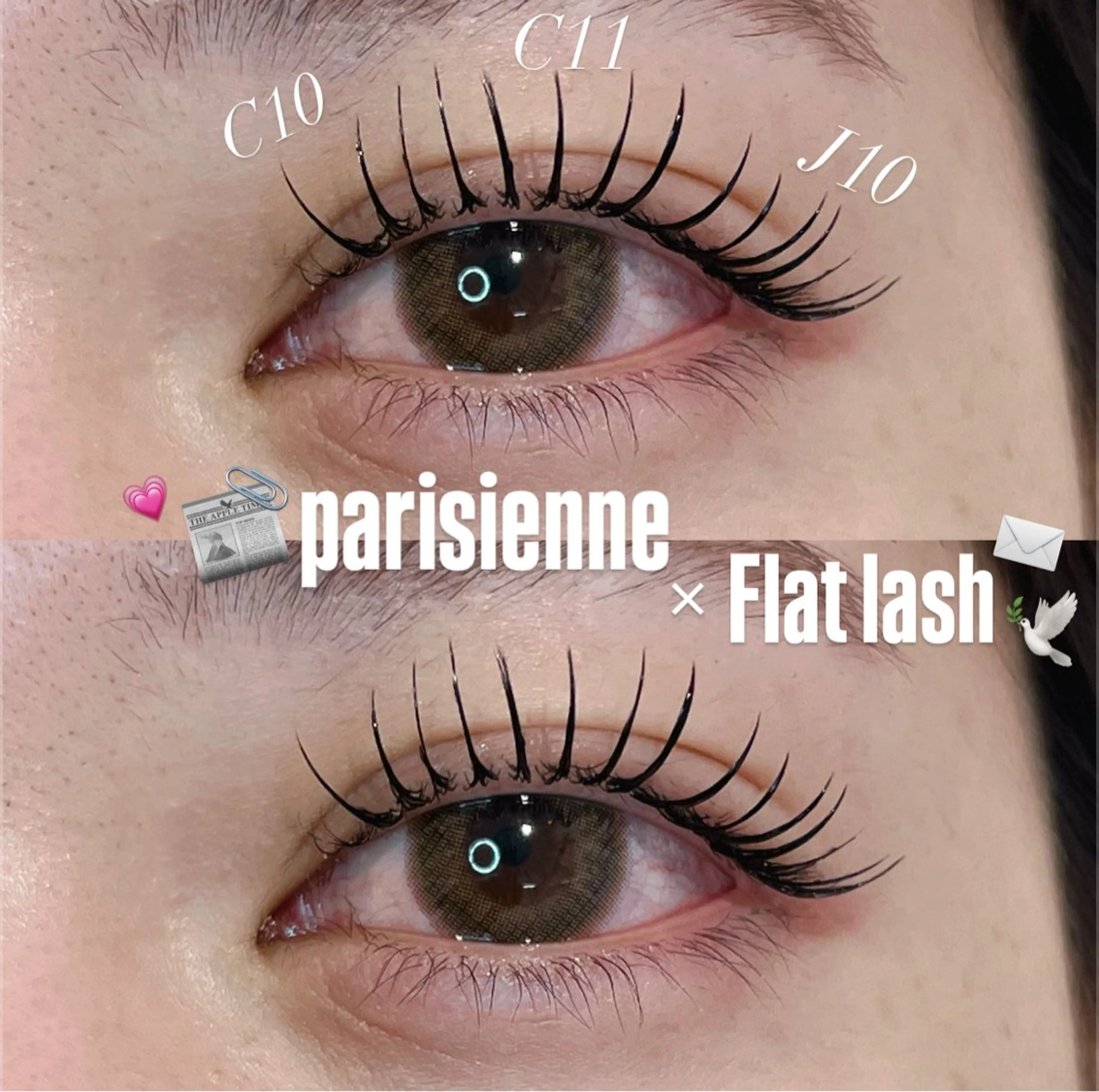 マツエク・マツパ フラットラッシュ パリジェンヌラッシュリフト マツエク ayaka 🍨のマツエク・マツパデザイン