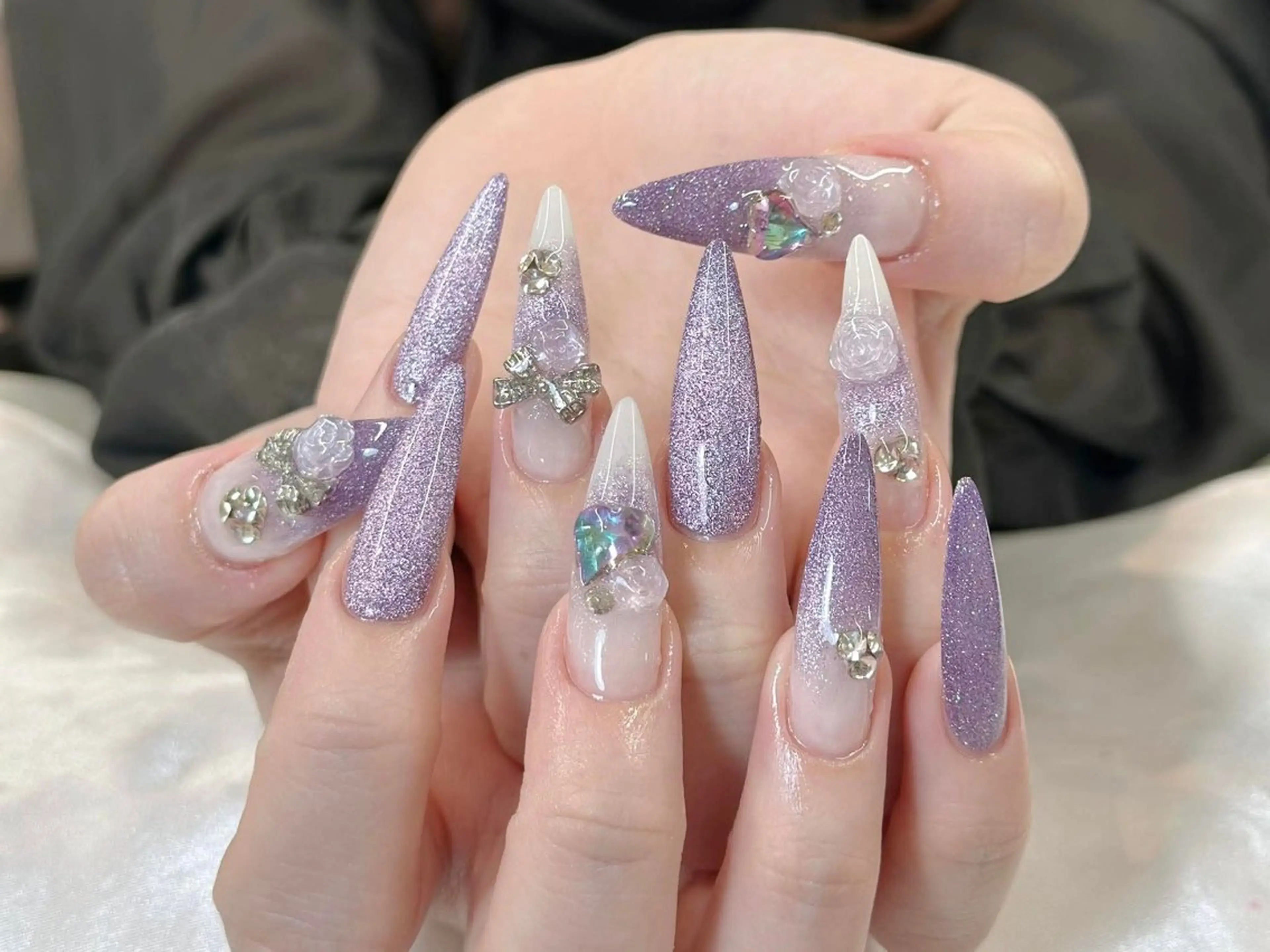 ネイル チークネイル フレンチネイル グラデーション マグネットネイル ミラーネイル ハンドネイル sorako nailのネイルデザイン