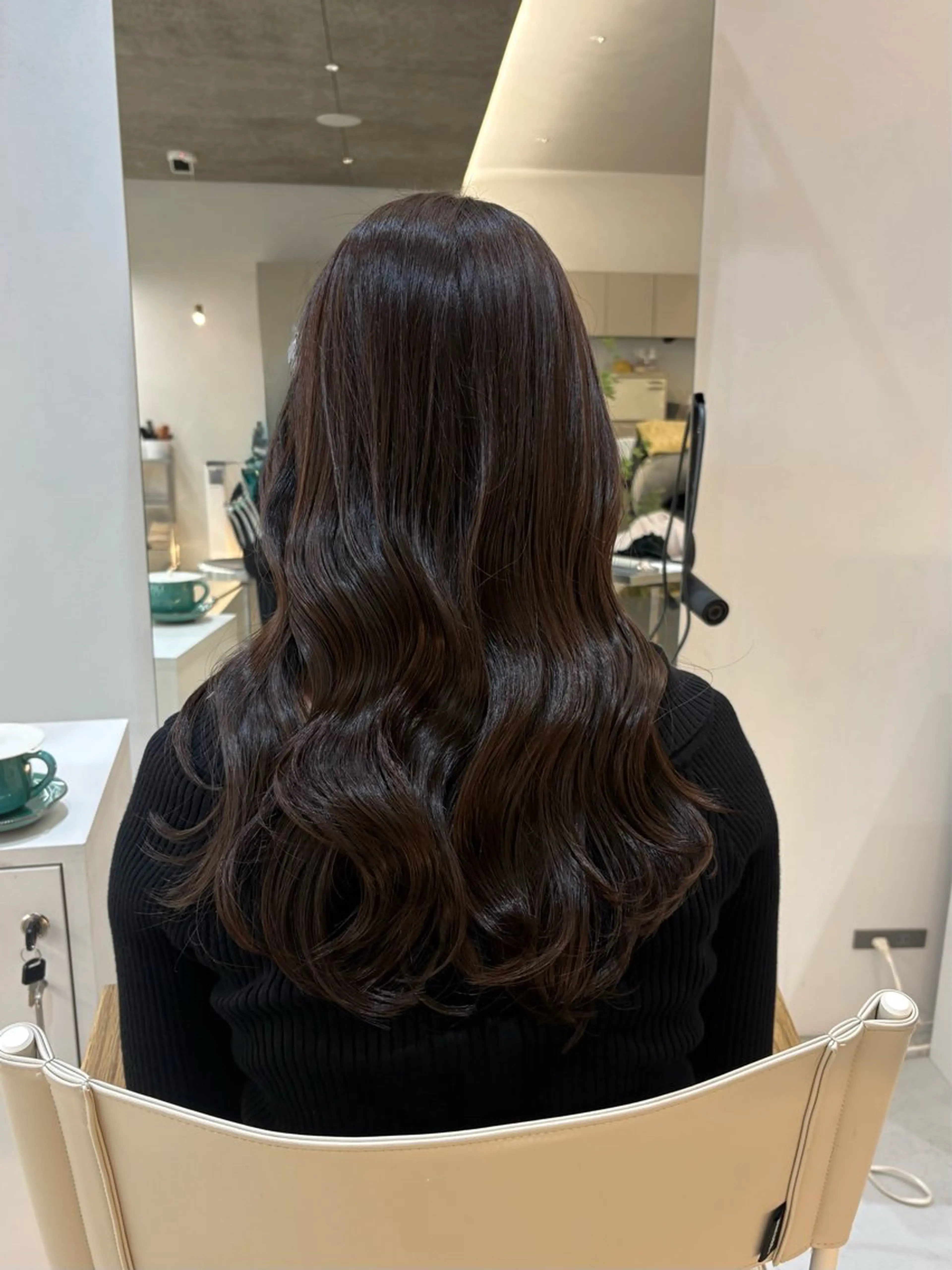 ロング カラー ヘアカラー トリートメント ハイトーン/艶髪/ 暗髪/韓国/sanaのヘアスタイル