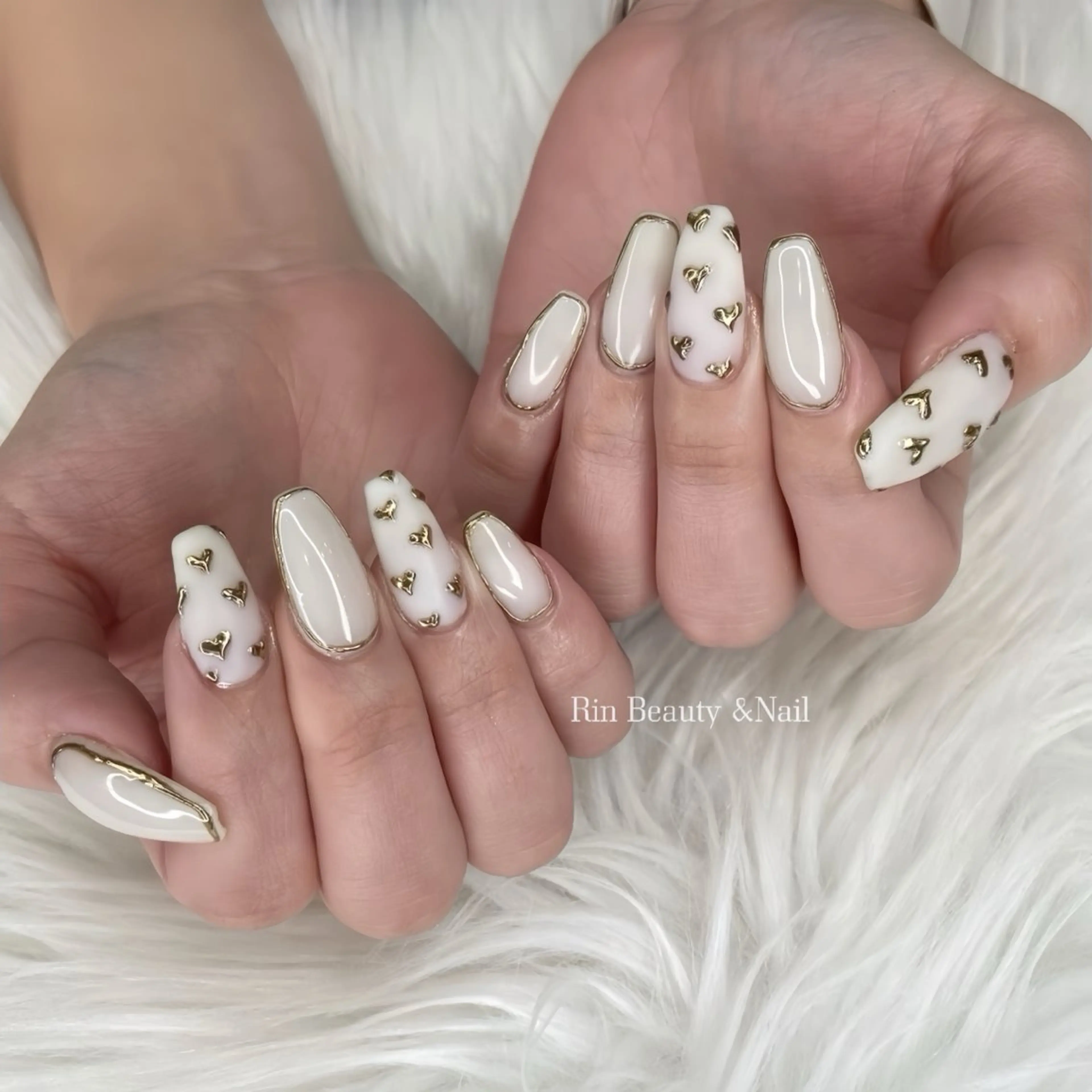 ネイル アートネイル フレンチネイル ジェルネイル 韓国ネイル ミラーネイル Rin Nail 新大久保店のネイルデザイン