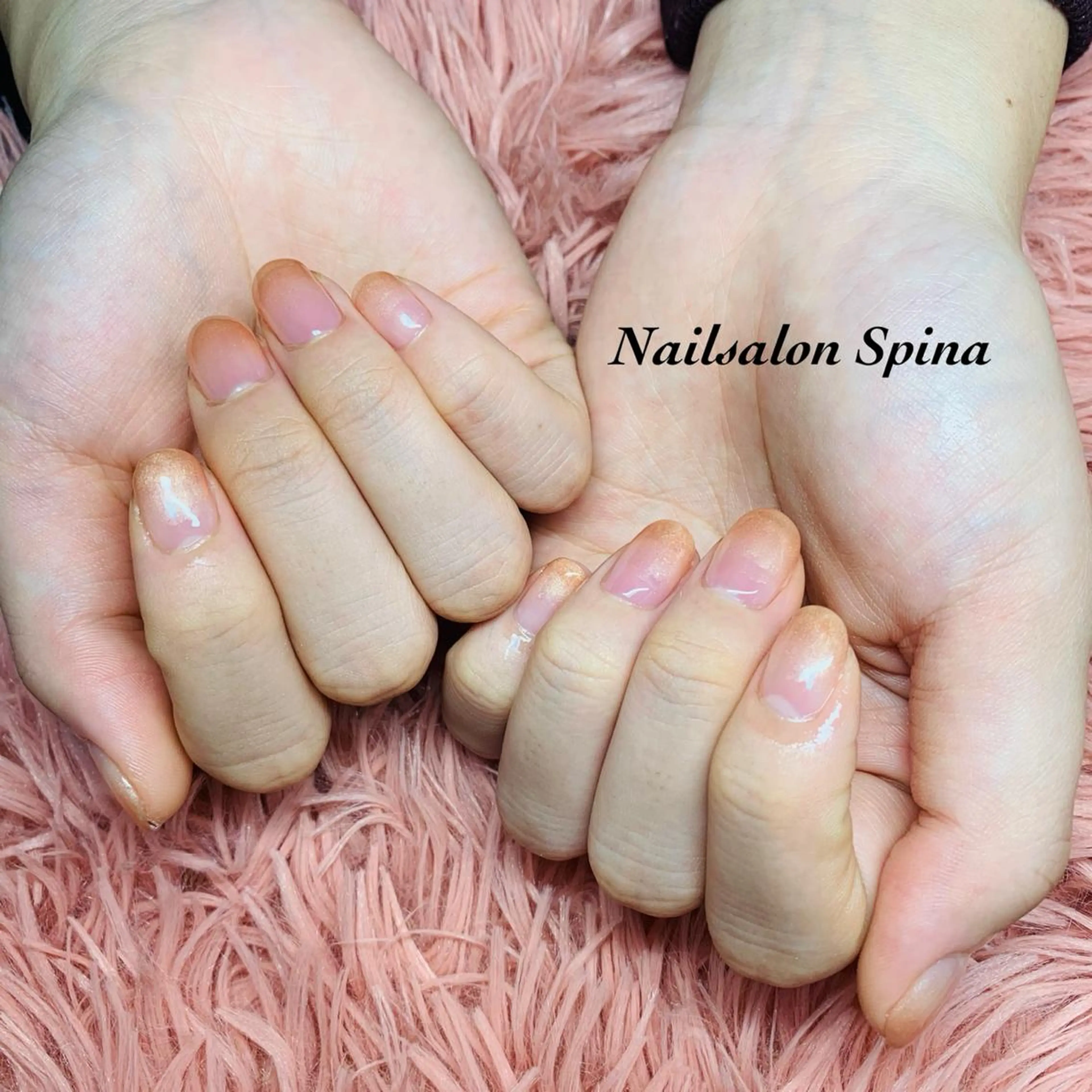 ネイル アートネイル ブラウン ジェルネイル グラデーション Nail&Eye Spina 琴美のマツエク・マツパデザイン