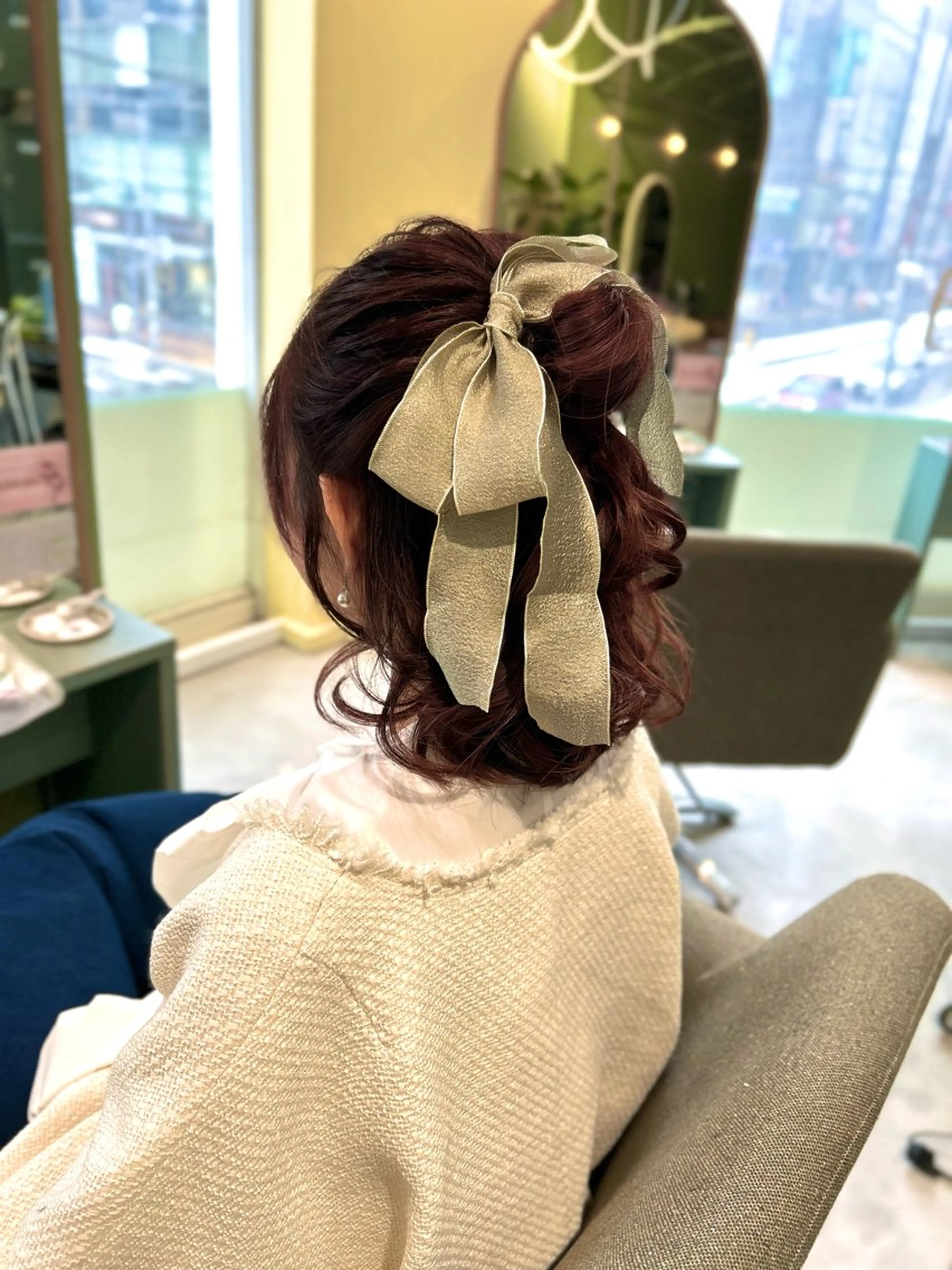 ヘアアレンジ お団子ヘア 一條 乃亜のヘアスタイル