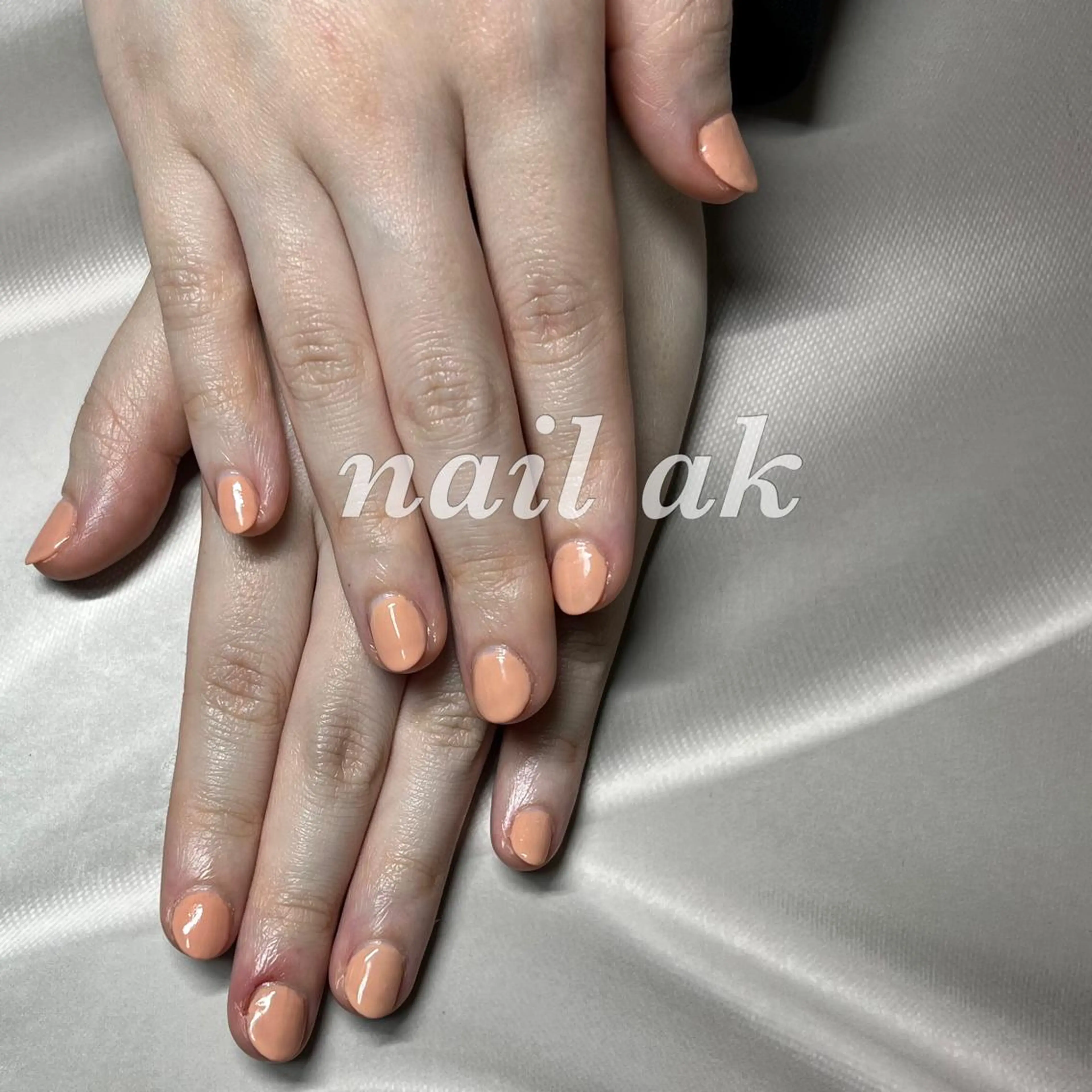 ネイル ピンク ピンクベージュ ハンドネイル ak nail .のネイルデザイン