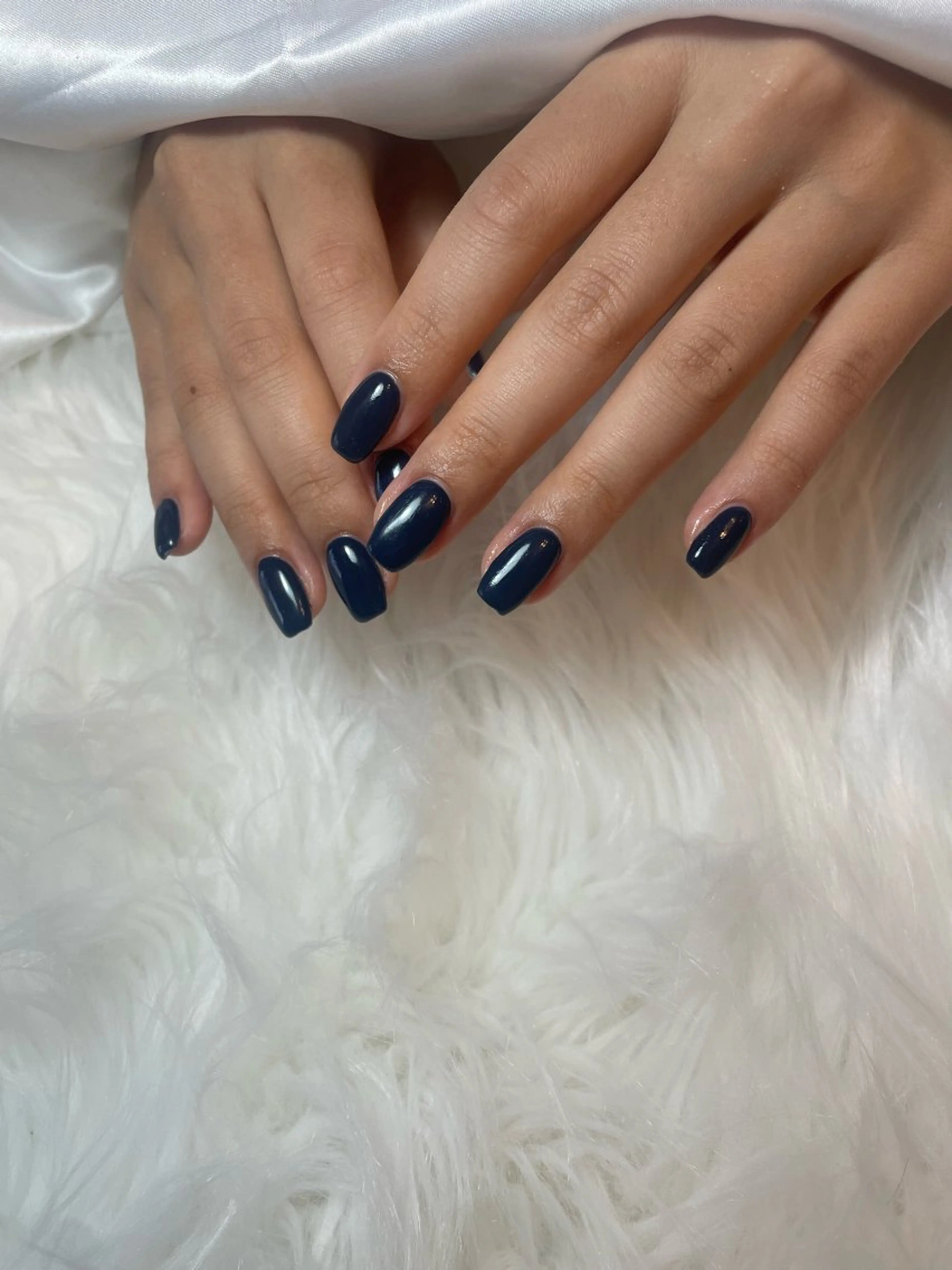 ネイル ブルー フレンチネイル キラキラネイル マグネットネイル シンプルネイル ハンドネイル timtam --sakiのネイルデザイン