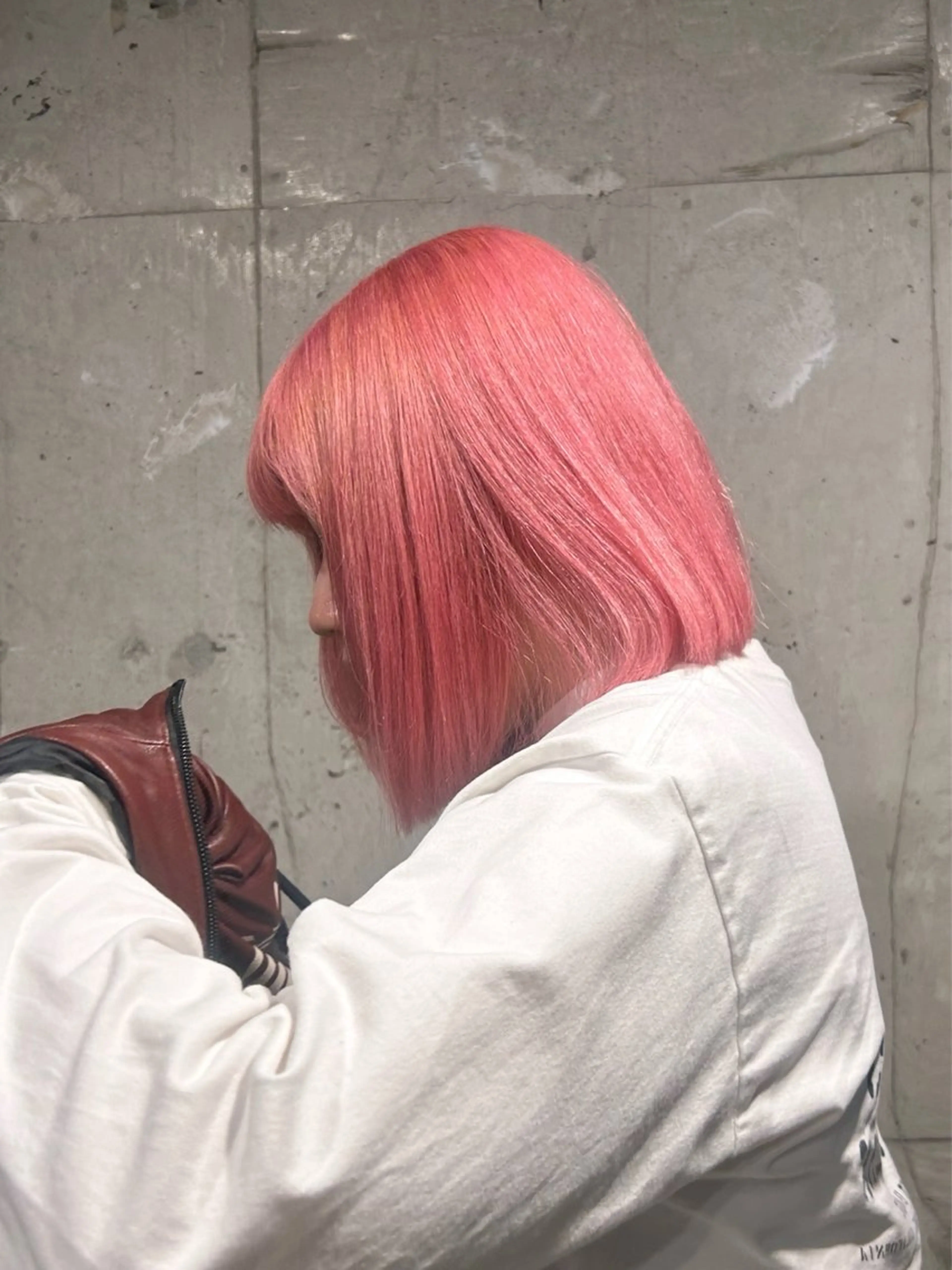 ショート カラー ブリーチ ケアブリーチ ハイトーンカラー ピンクカラー ボブ 【縮毛矯正ブリーチ】 MANATO🌈のヘアスタイル