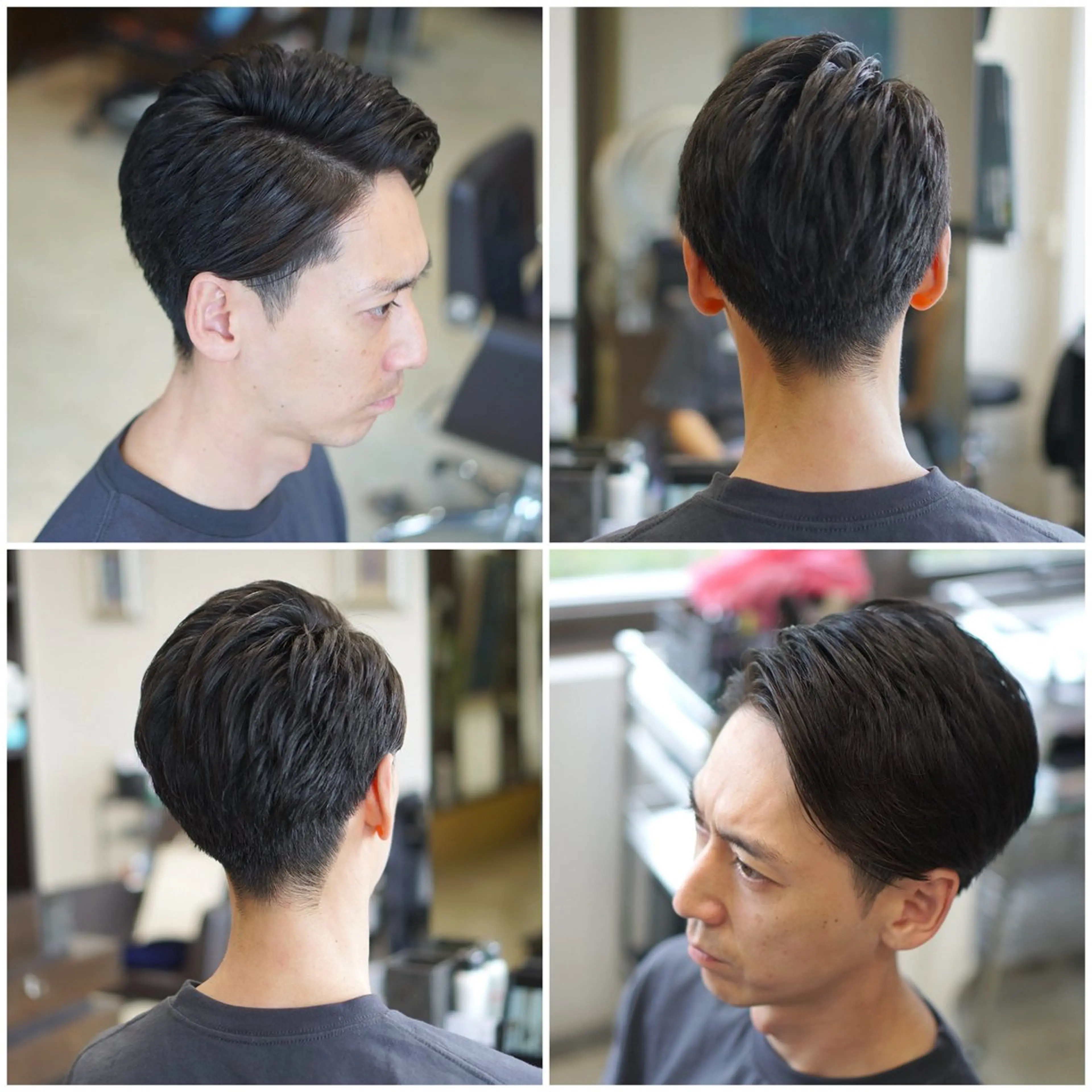 ショート メンズ オールバック かきあげバング ショートヘア 中島 剛のヘアスタイル